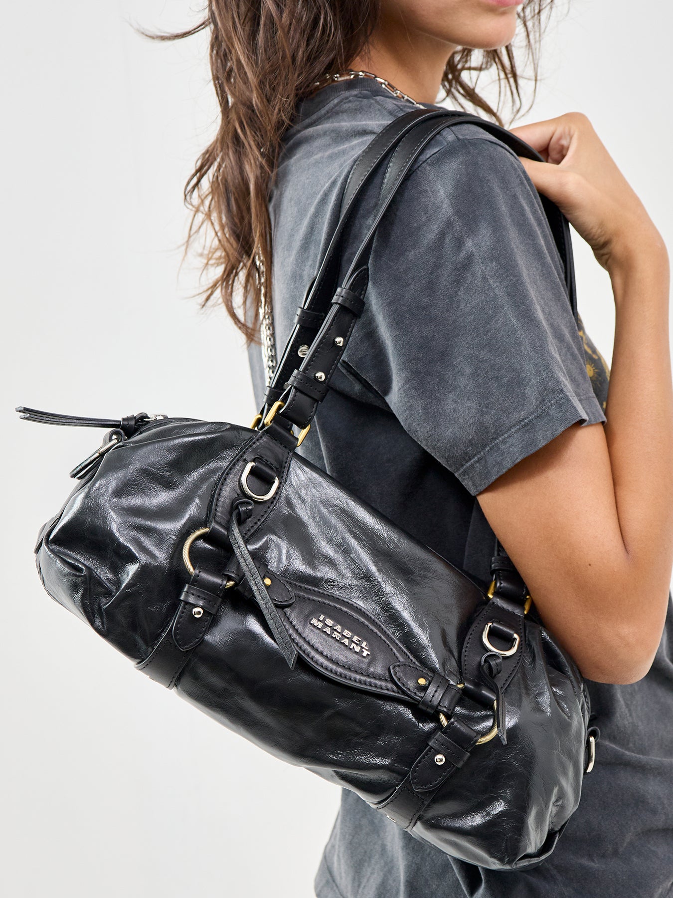 Tilpa Mini Leather Tote Bag Black