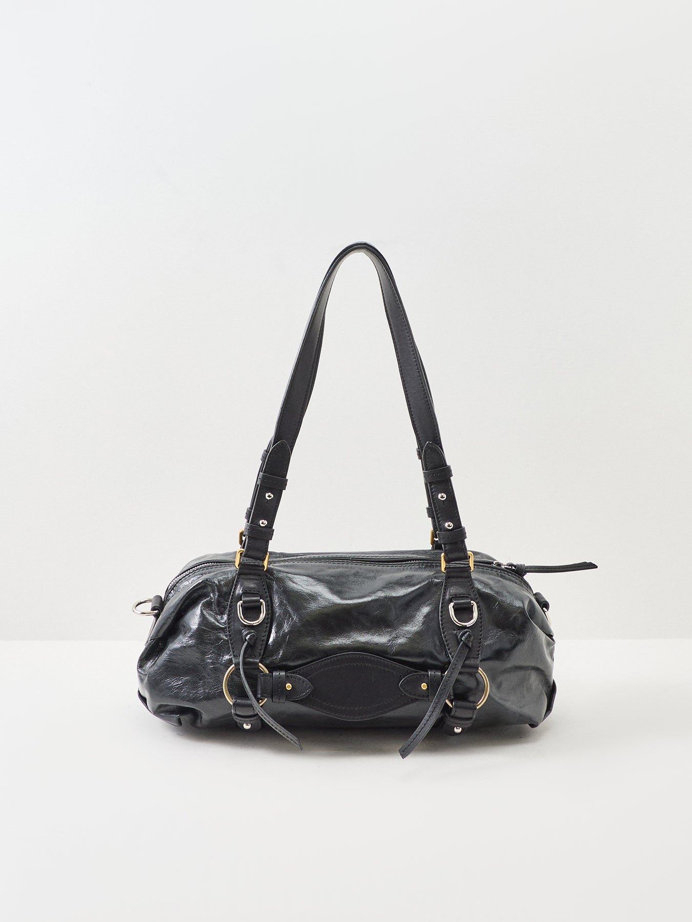Tilpa Mini Leather Tote Bag Black