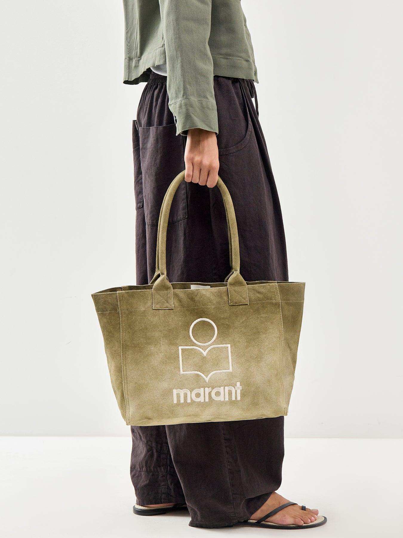 Yenky Zipped Tote Bag Khaki
