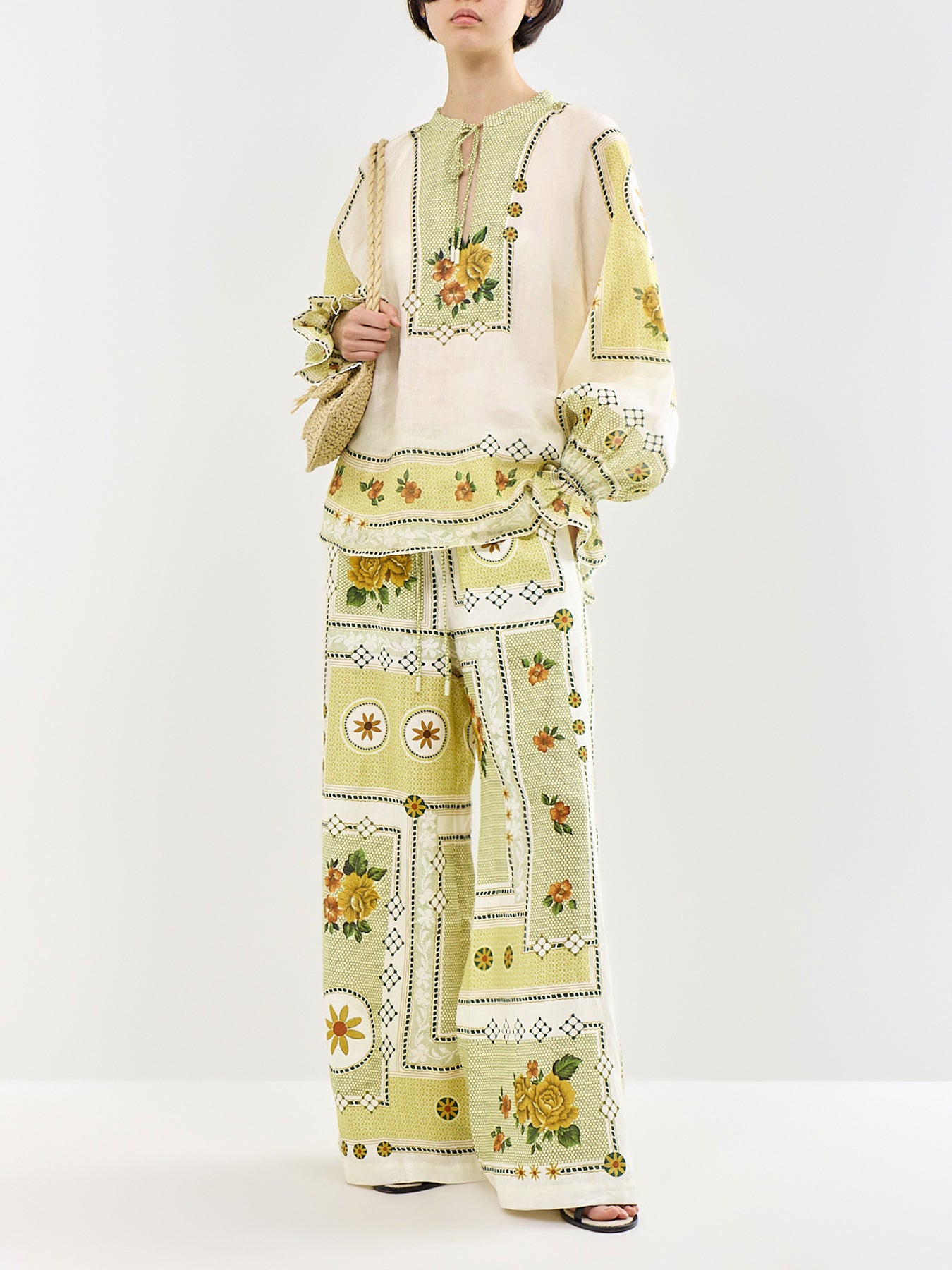 Dixie Wide Leg Trousers Green
