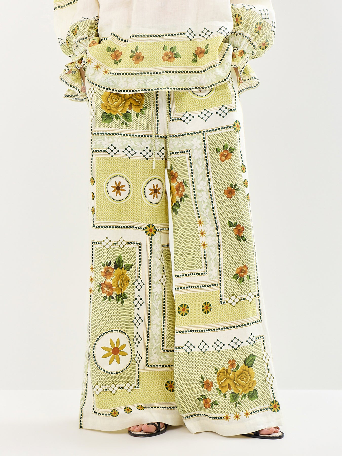 Dixie Wide Leg Trousers Green