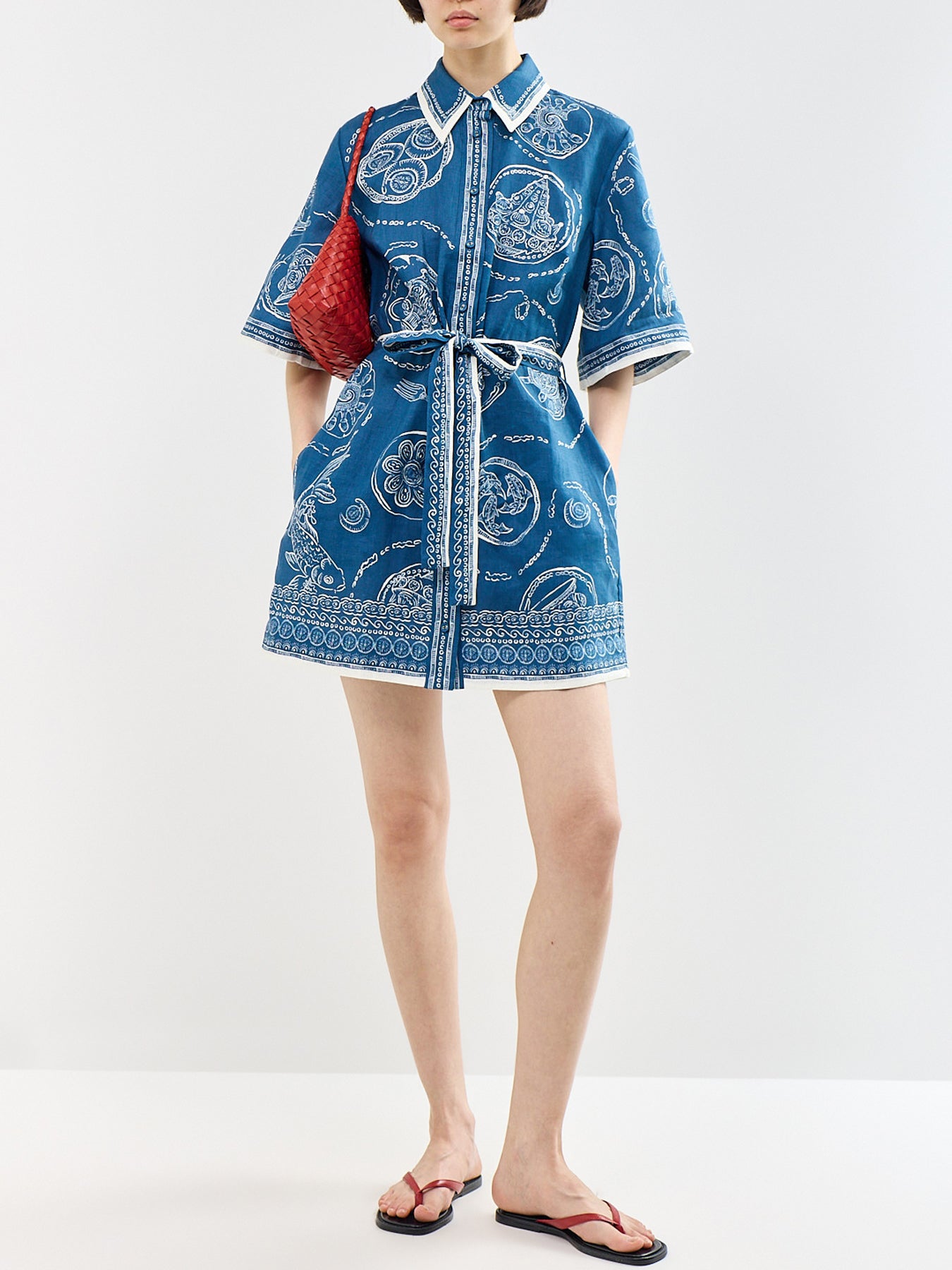 Lucky Mini Shirt Dress Blue