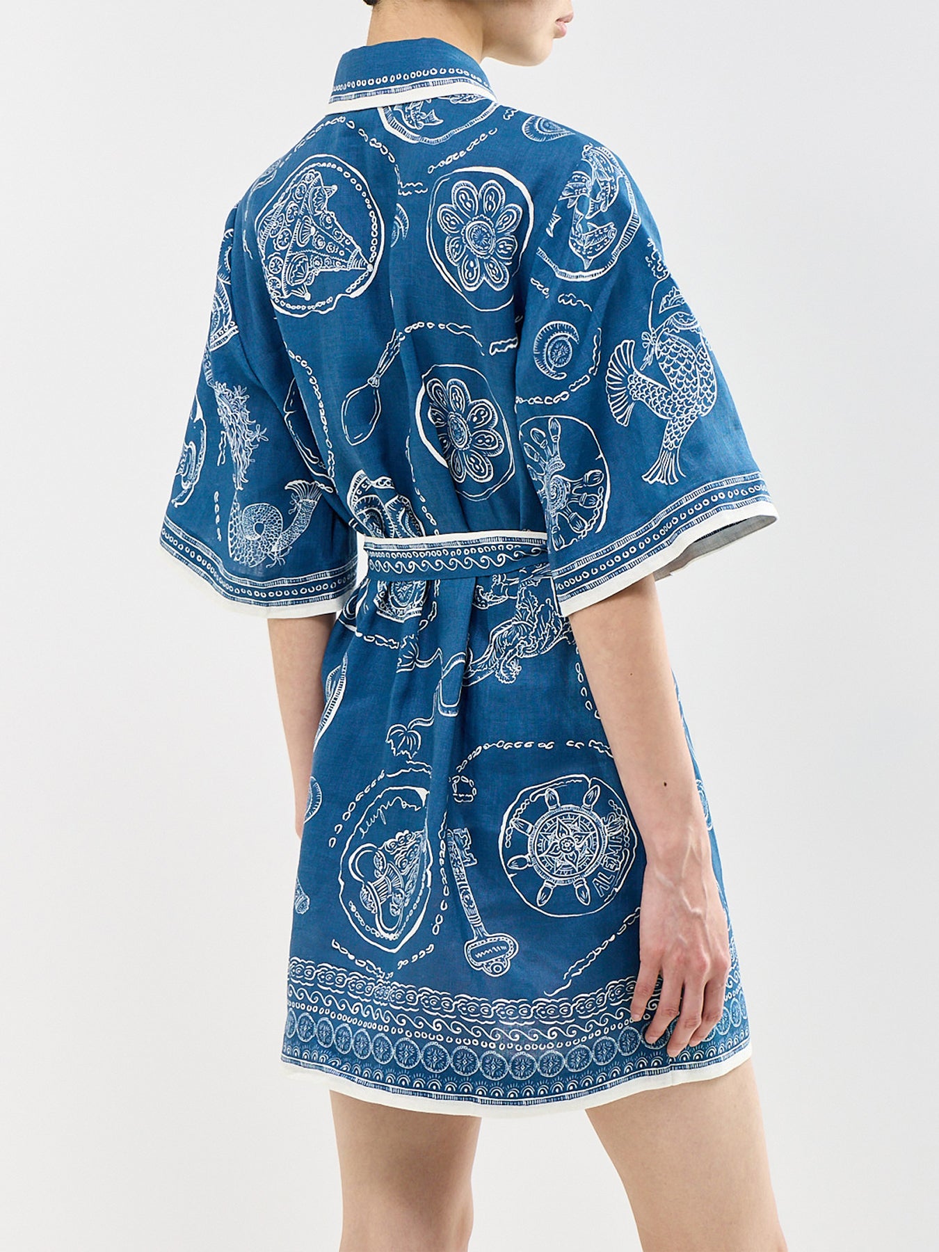 Lucky Mini Shirt Dress Blue