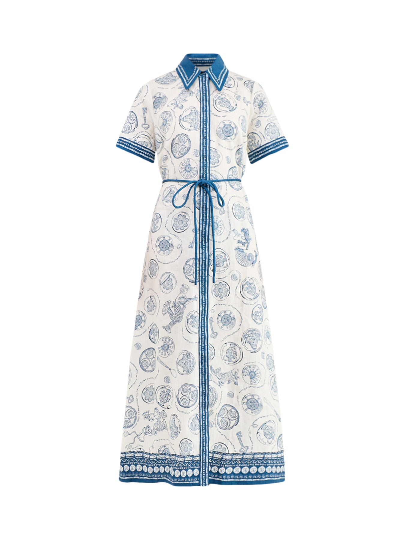 Lucky Shirt Dress White