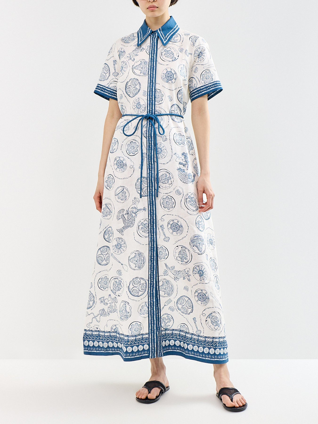 Lucky Shirt Dress White