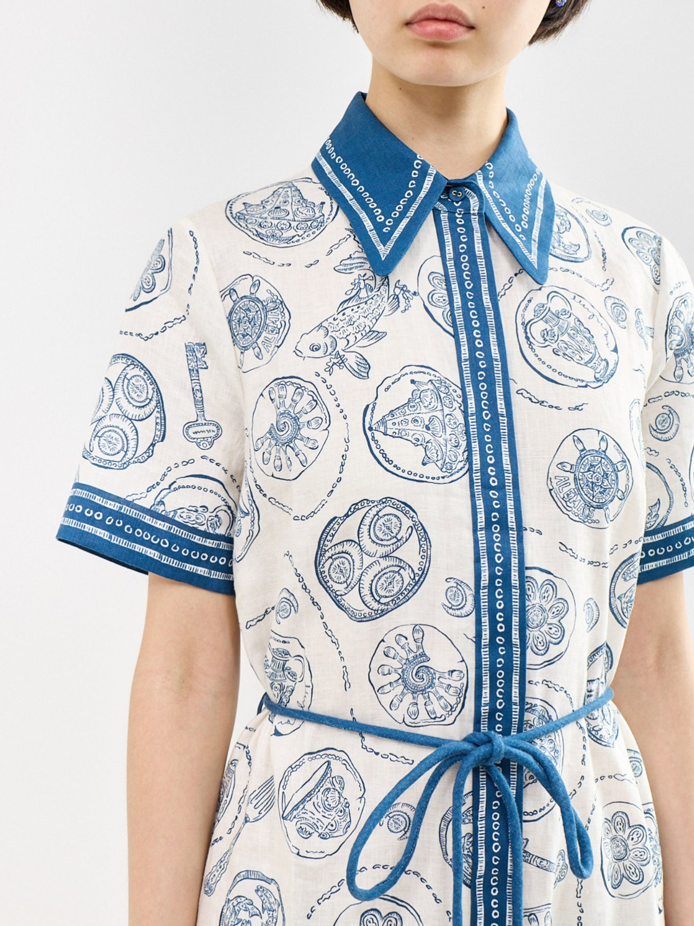 Lucky Shirt Dress White