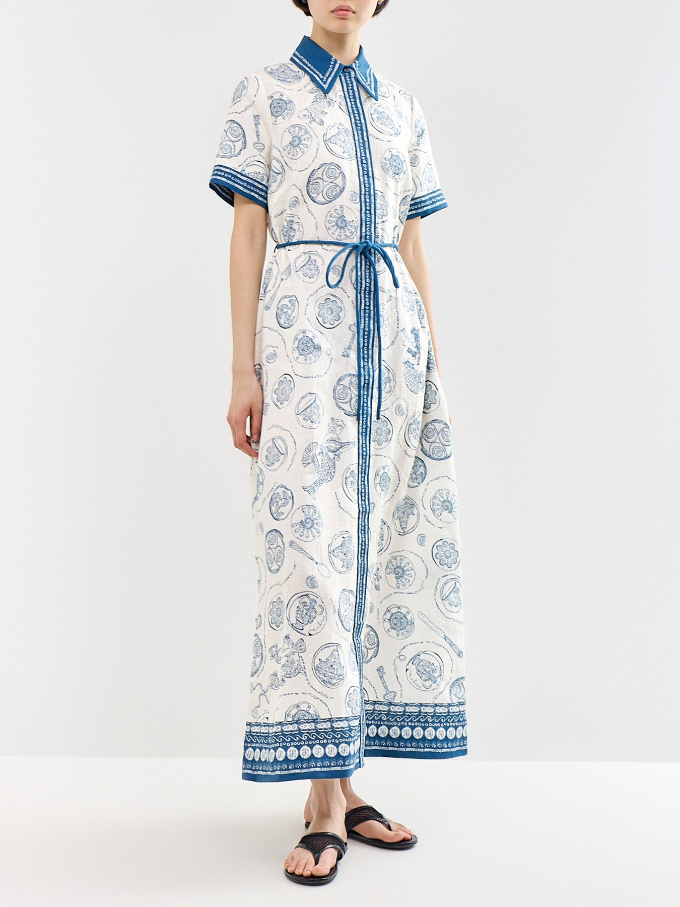Lucky Shirt Dress White