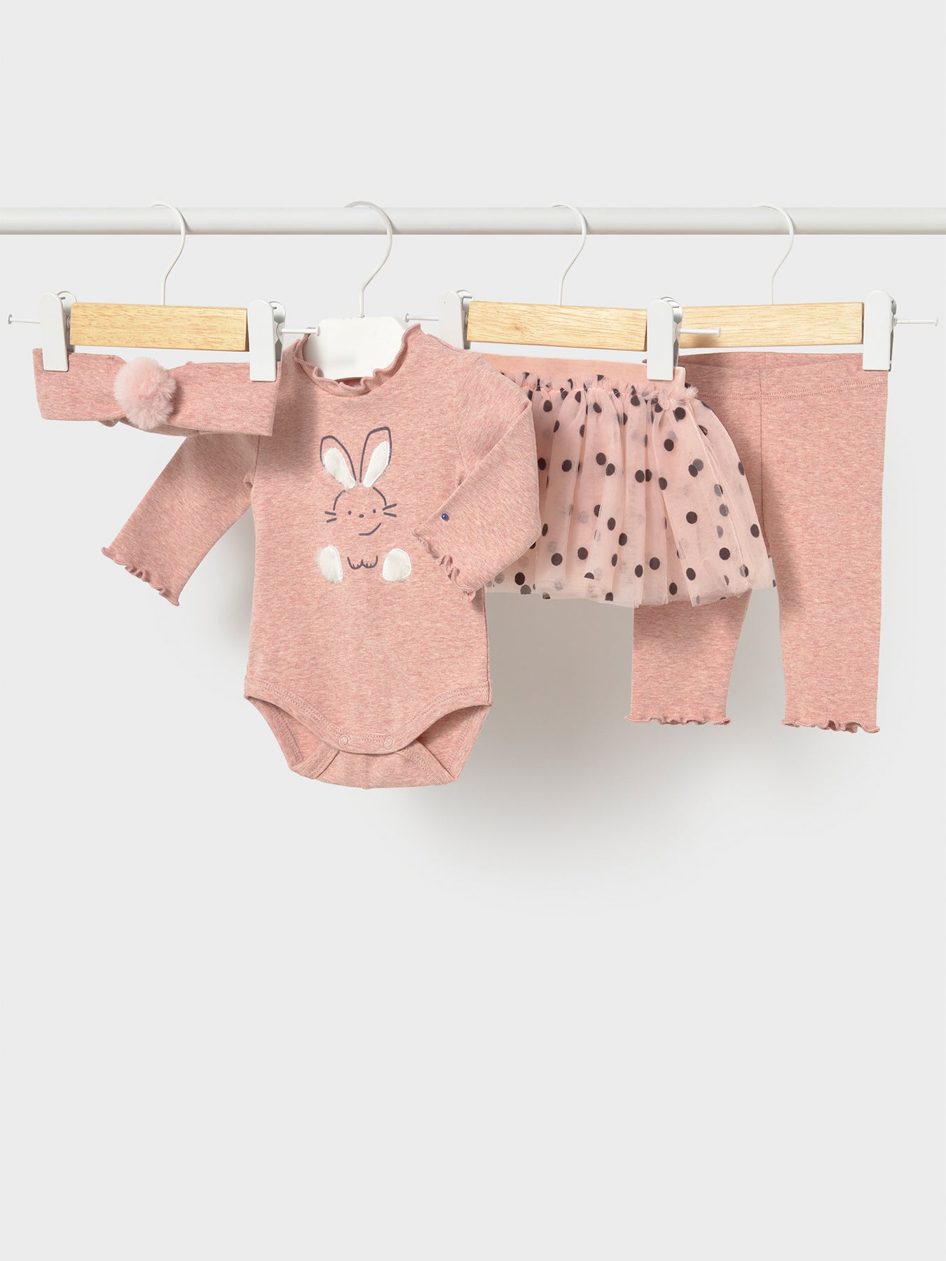 Kids’ Cotton Blend Bodysuit with Tutu Set