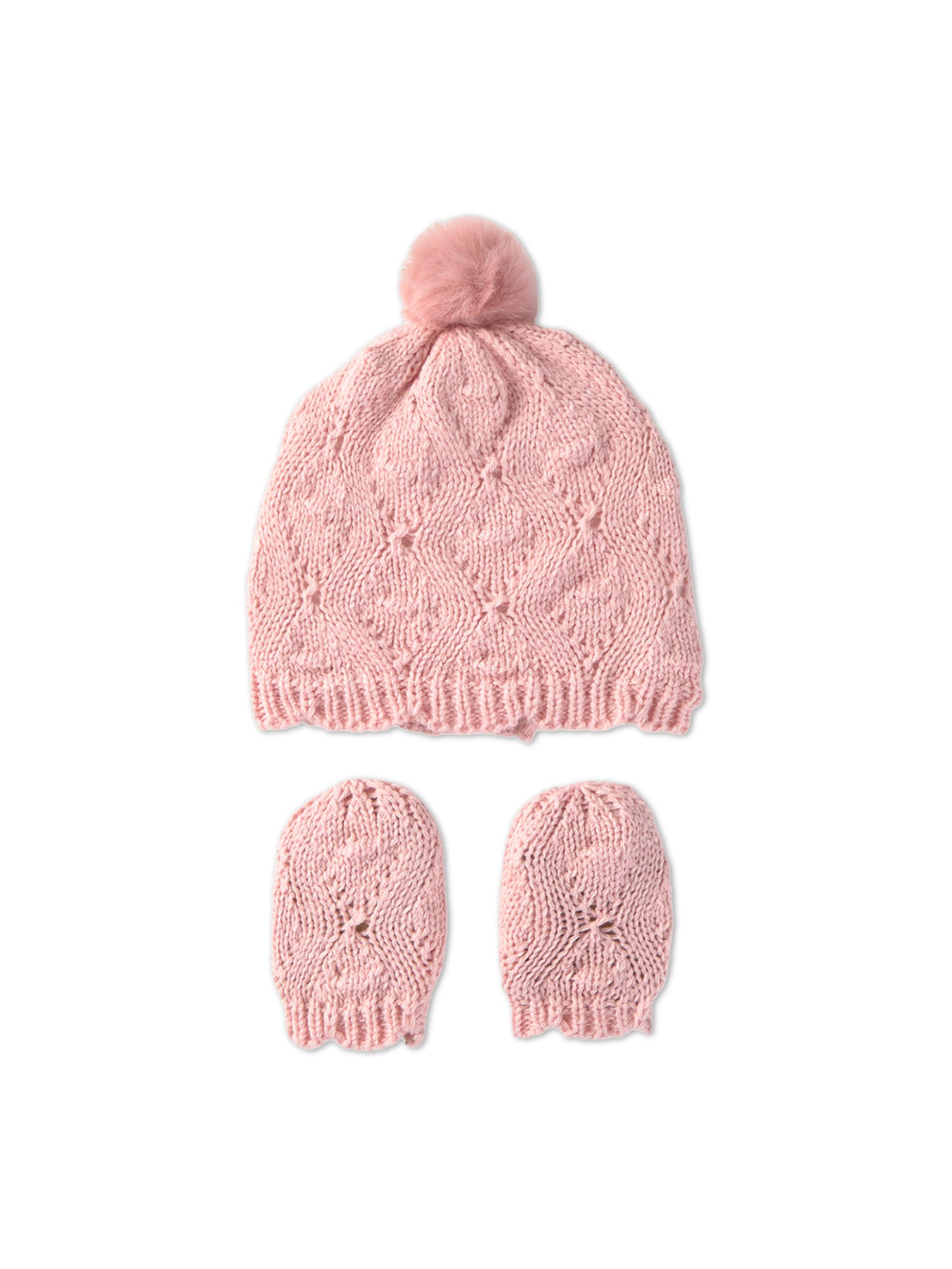 Kids’ Cotton Blend Hat and Gloves Set
