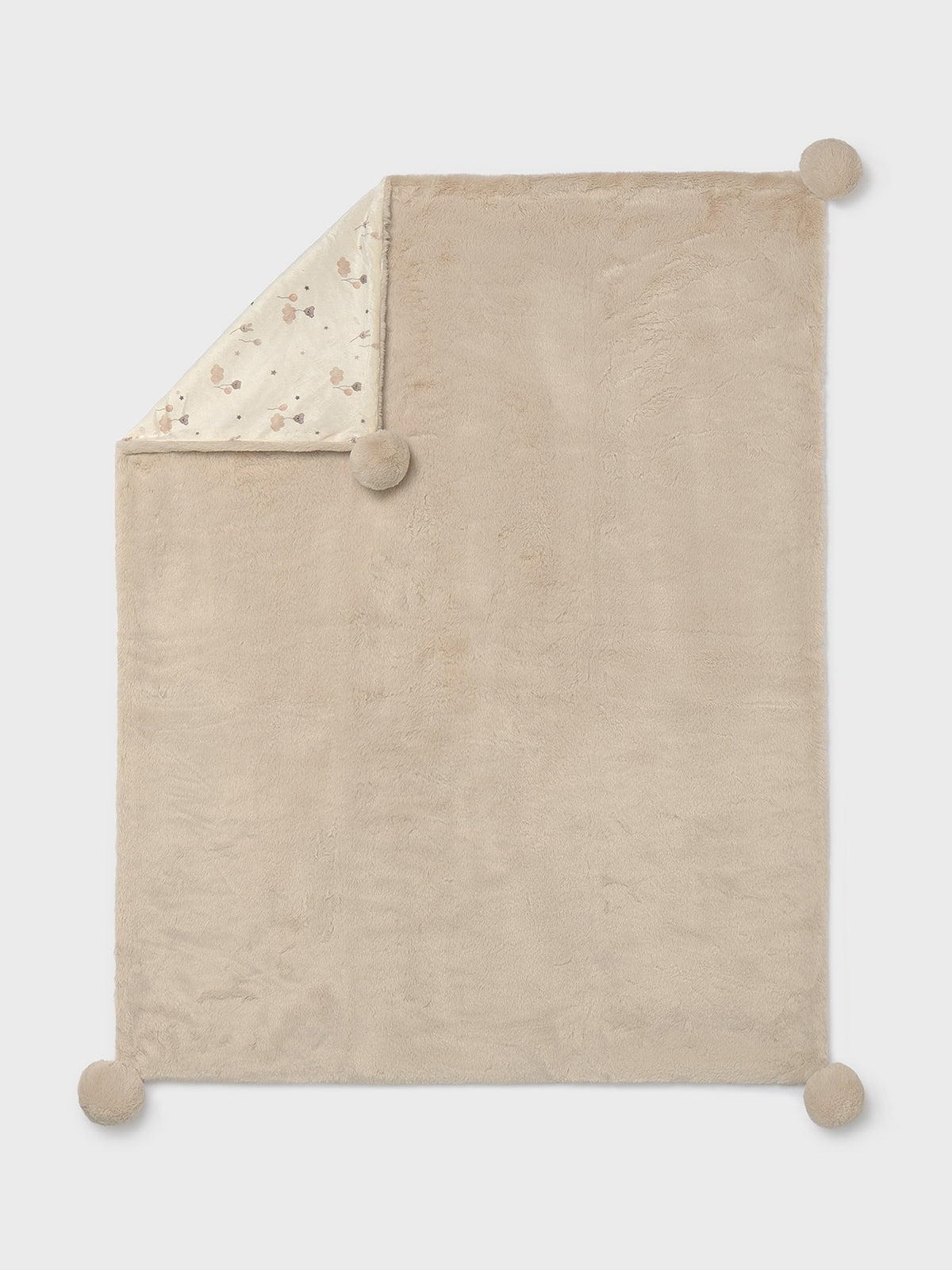 Pom Pom Baby Blanket - Cumin