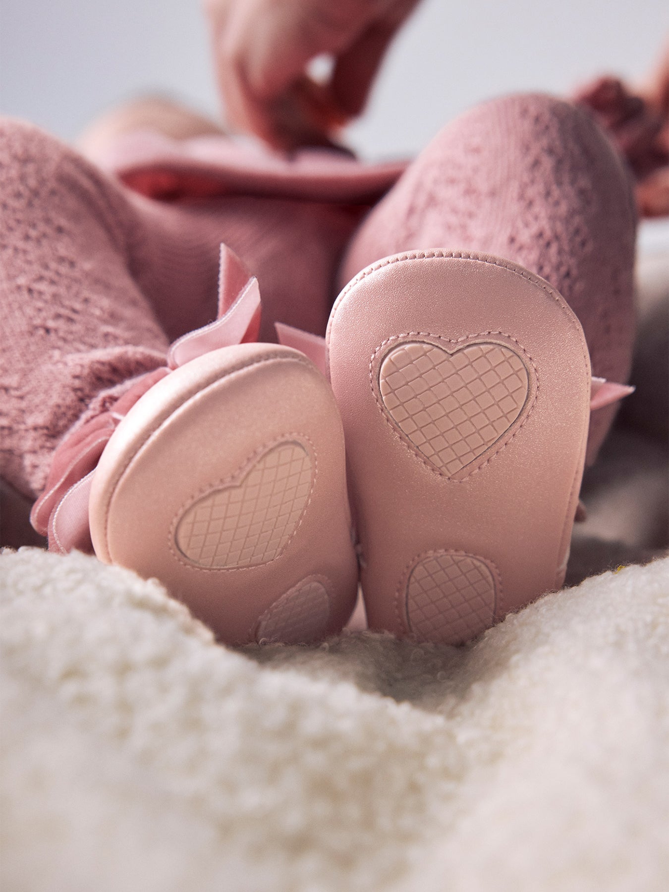 Baby Bow Buckle Shoes Pink