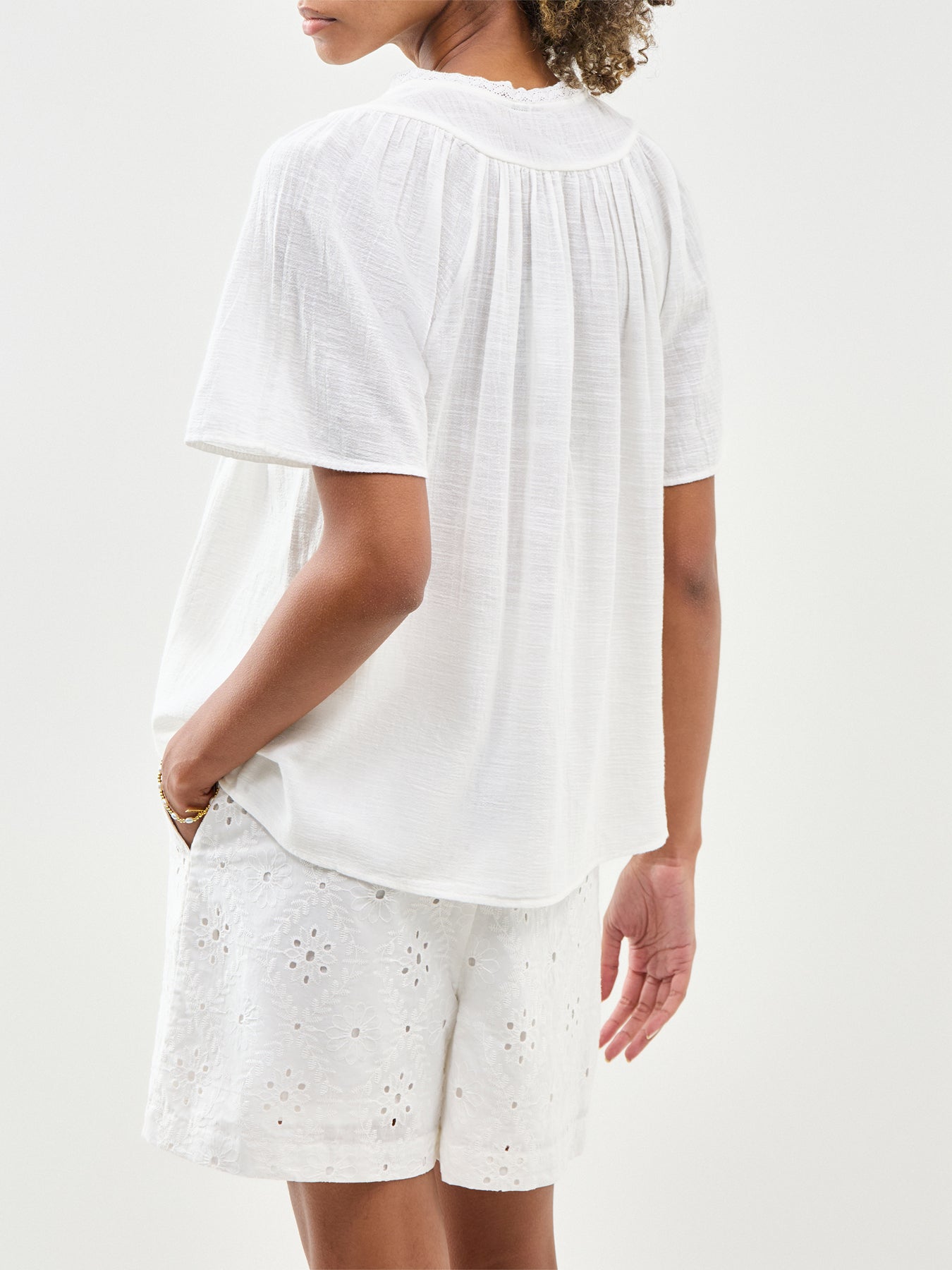 Karla V-Neck Top White