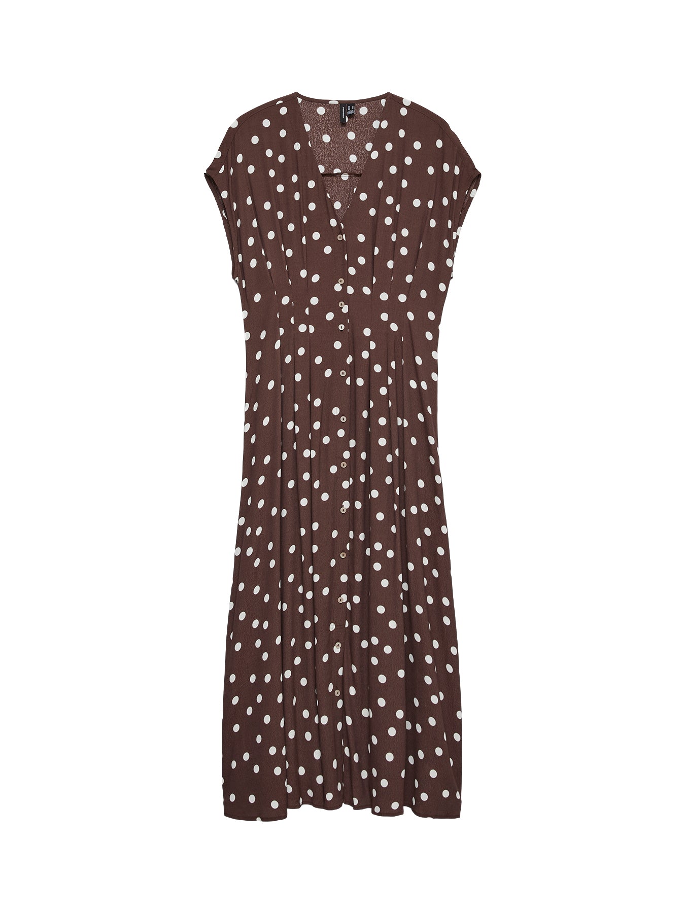 Elisa Pleated Midi Dress Brown