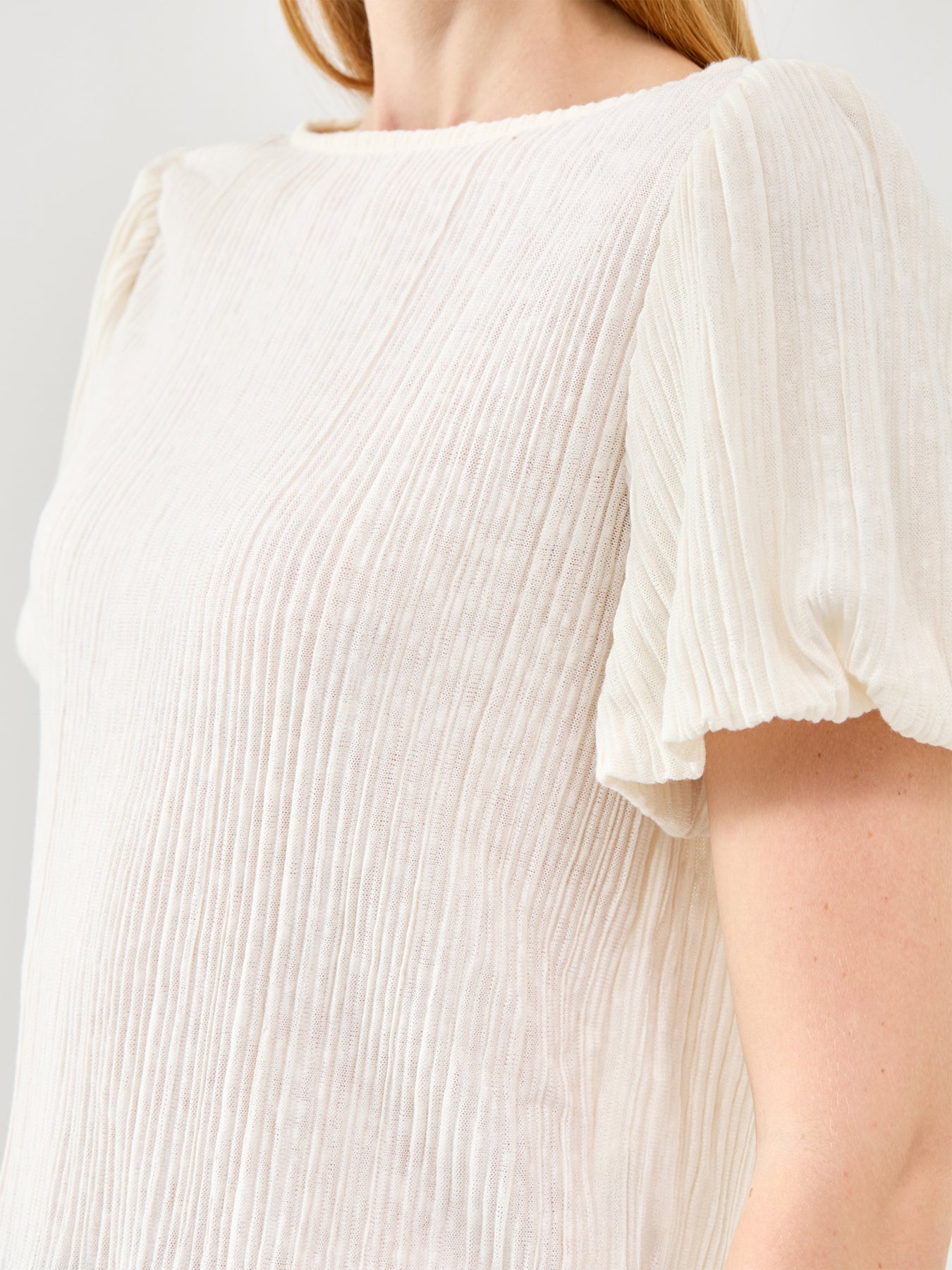 Leika Boat Neck Top Cream