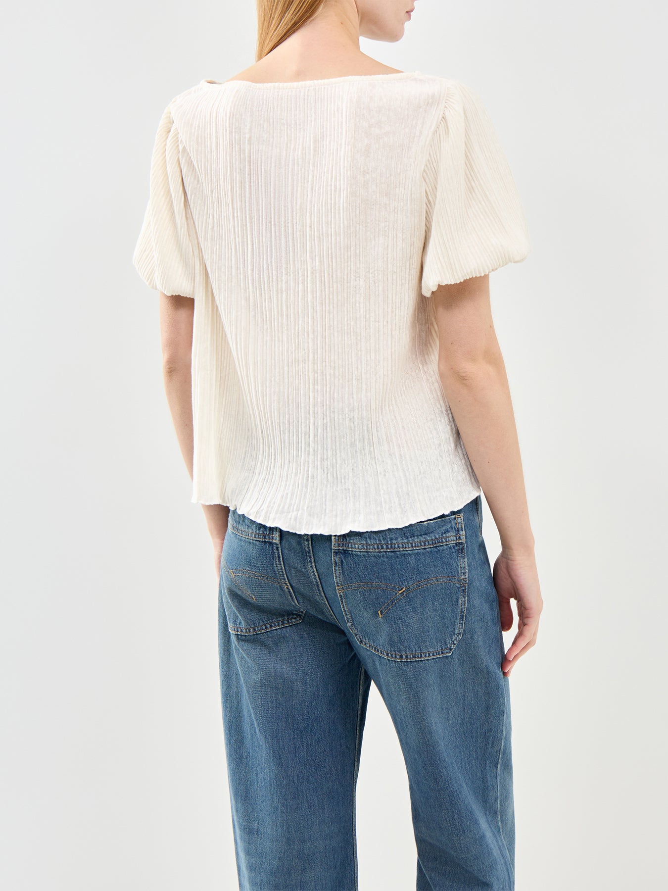 Leika Boat Neck Top Cream