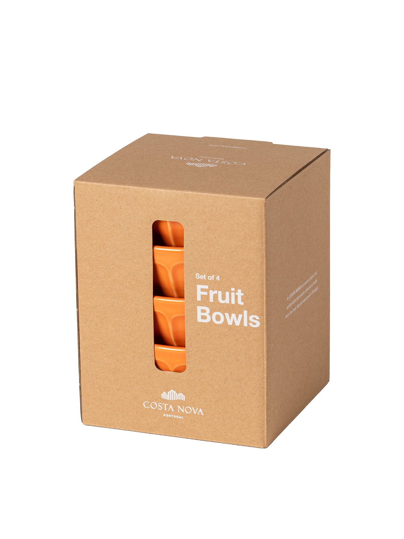 Latte Bowls Set of 4 13cm Tangerine Orange