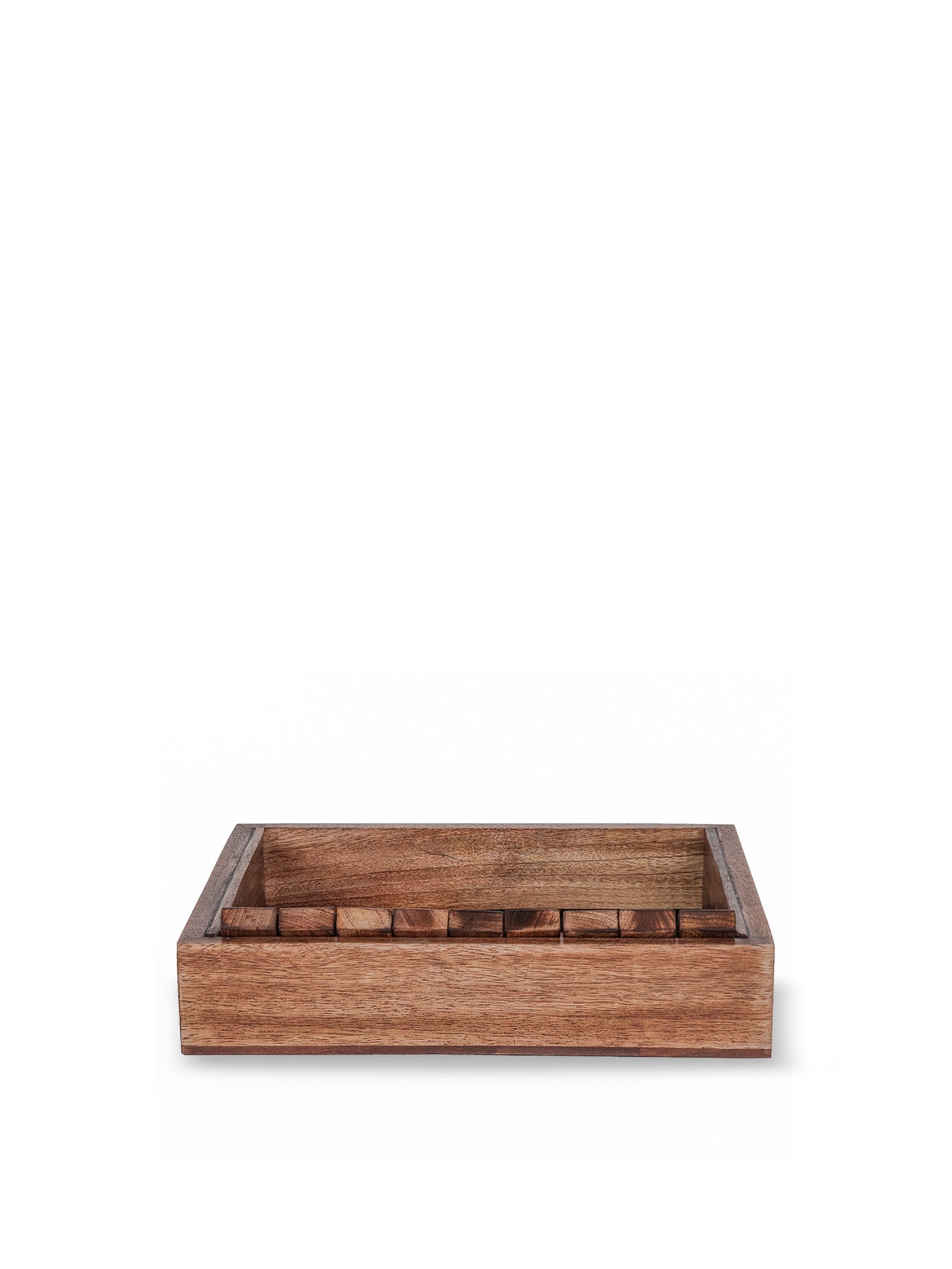 Pryce Mango Wood Shut The Box Game Brown