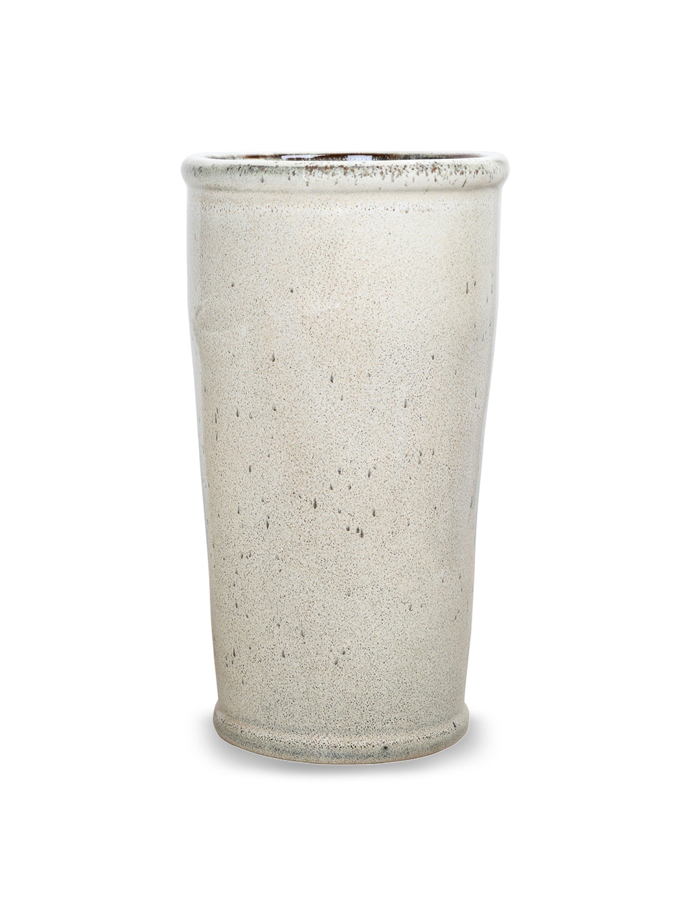 Malmo Glazed Tall Planter White