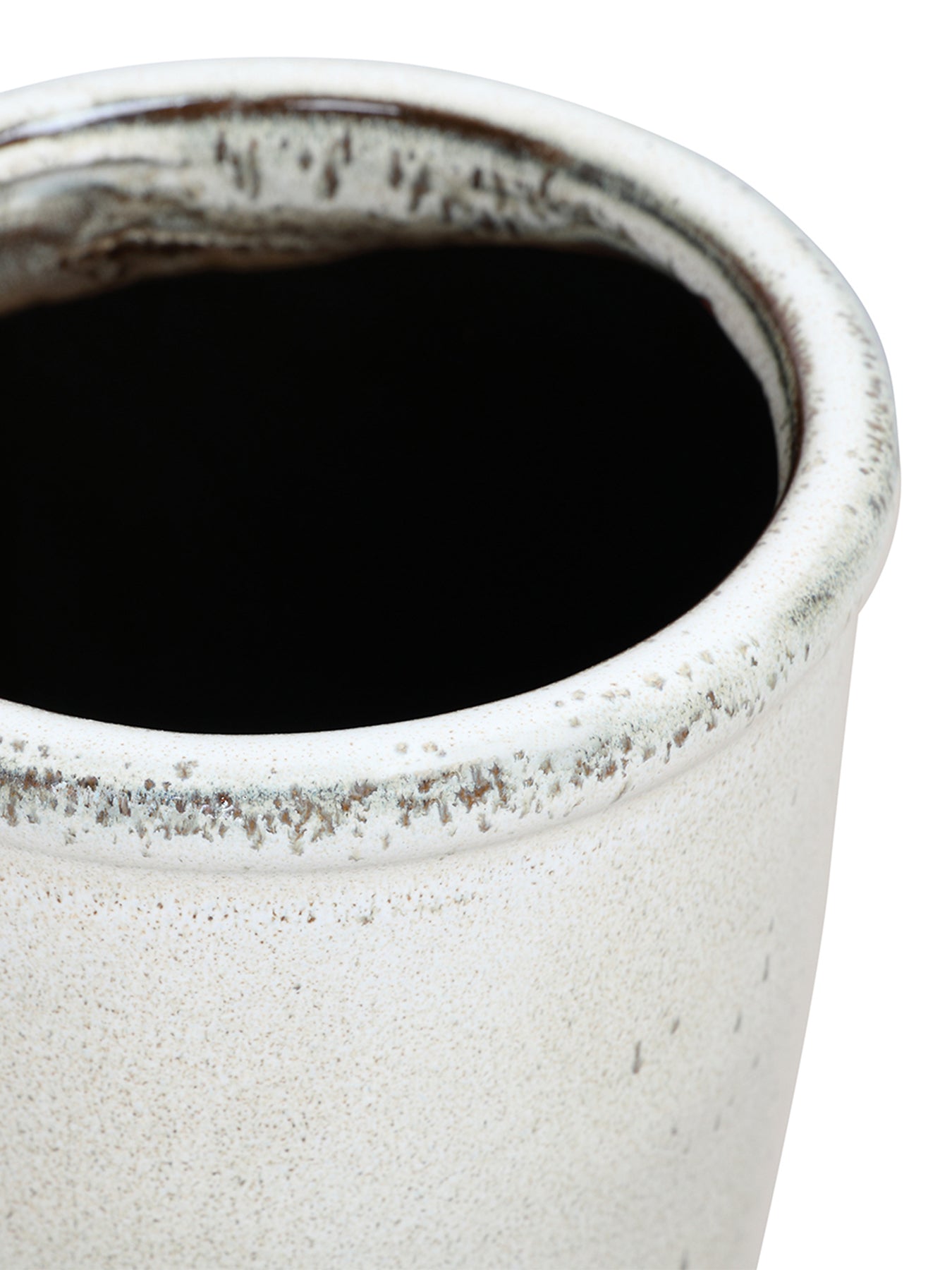 Malmo Glazed Tall Planter White