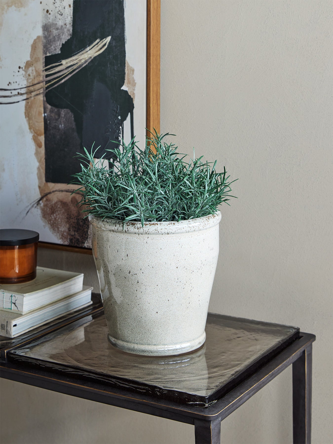 Malmo Glazed Planter White