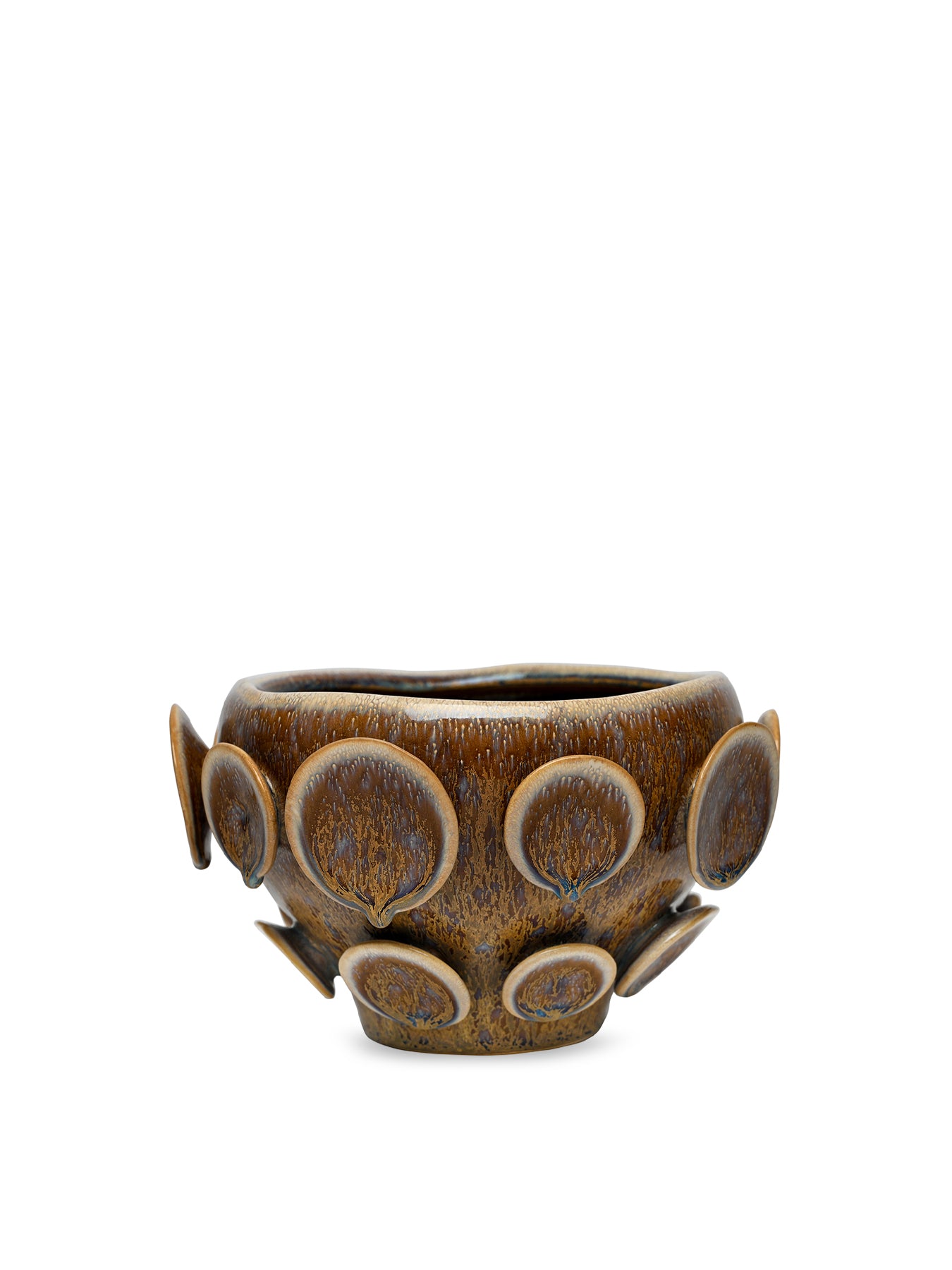 Jupiter Reactive Glaze Stoneware Planter Brown