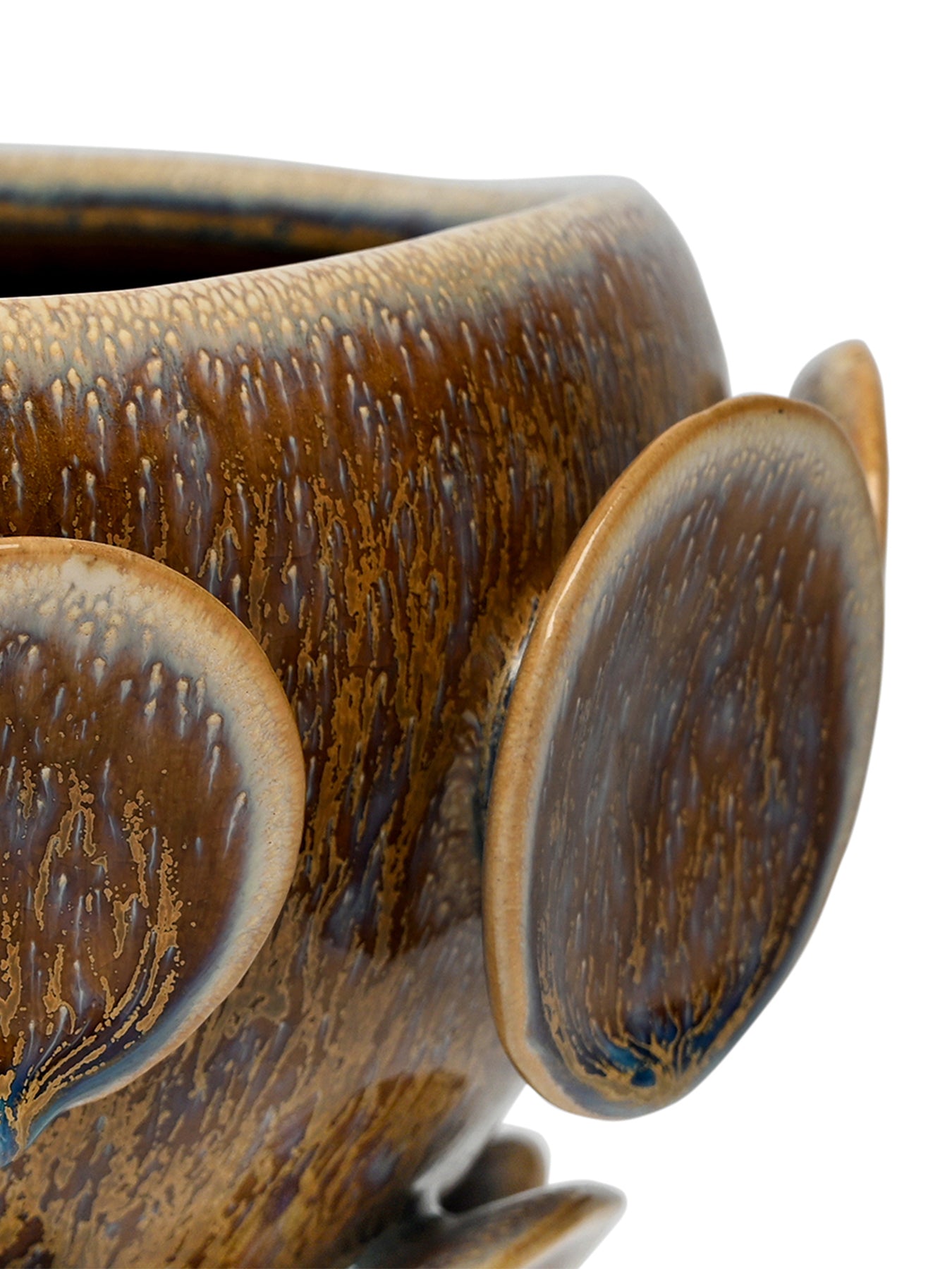 Jupiter Reactive Glaze Stoneware Planter Brown