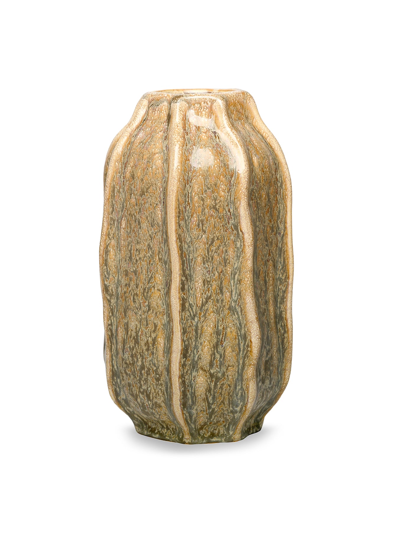 Colston Reactive Glaze Vase Large Beige