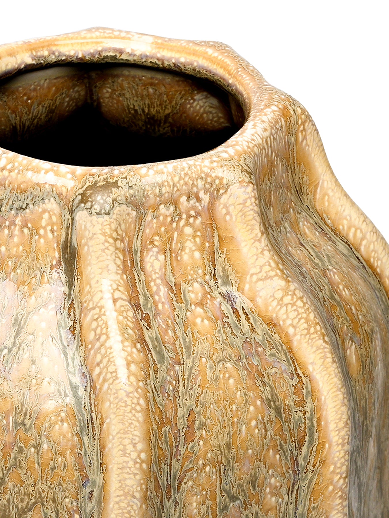 Colston Reactive Glaze Vase Large Beige
