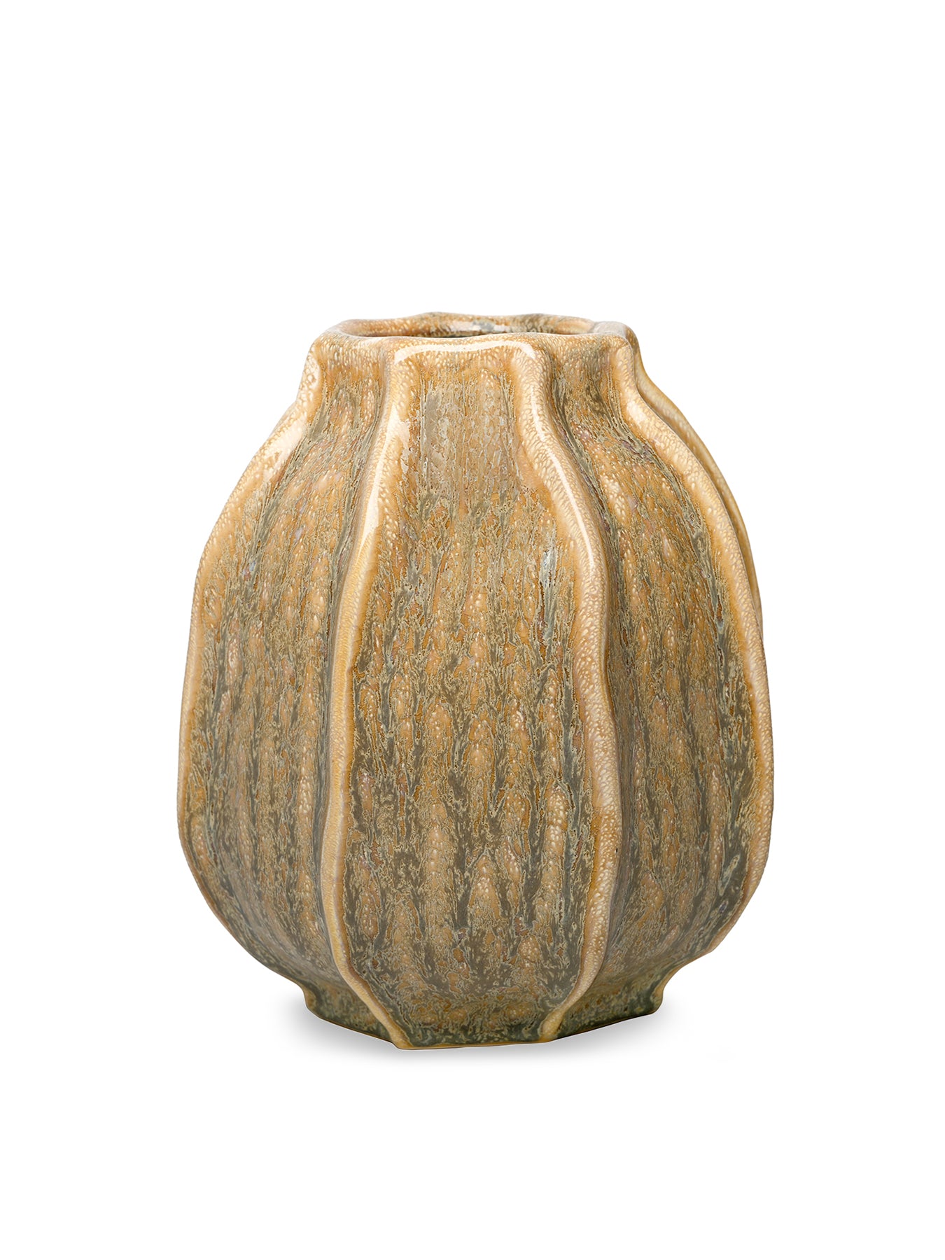 Colston Reactive Glaze Vase Beige