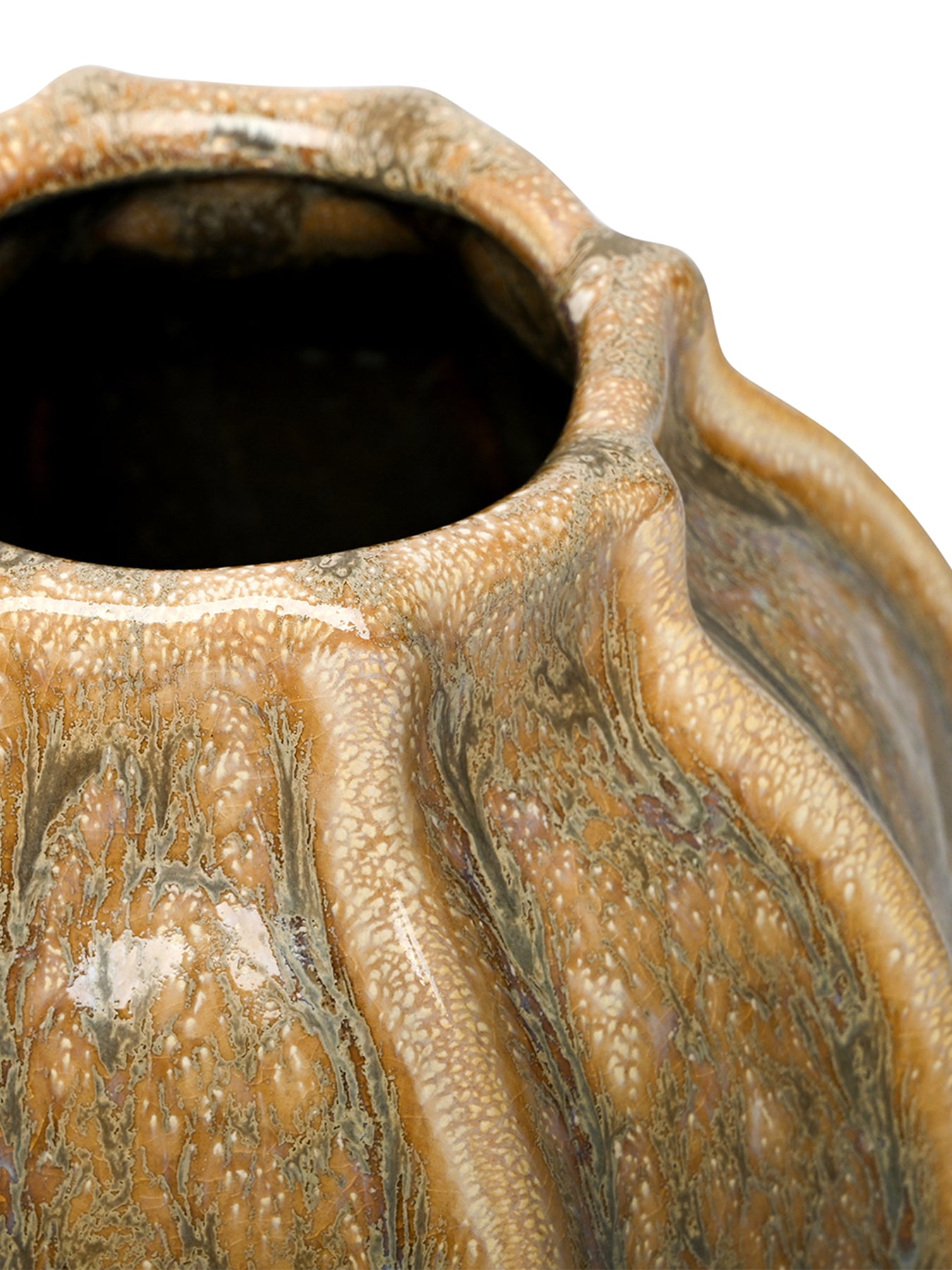 Colston Reactive Glaze Vase Beige