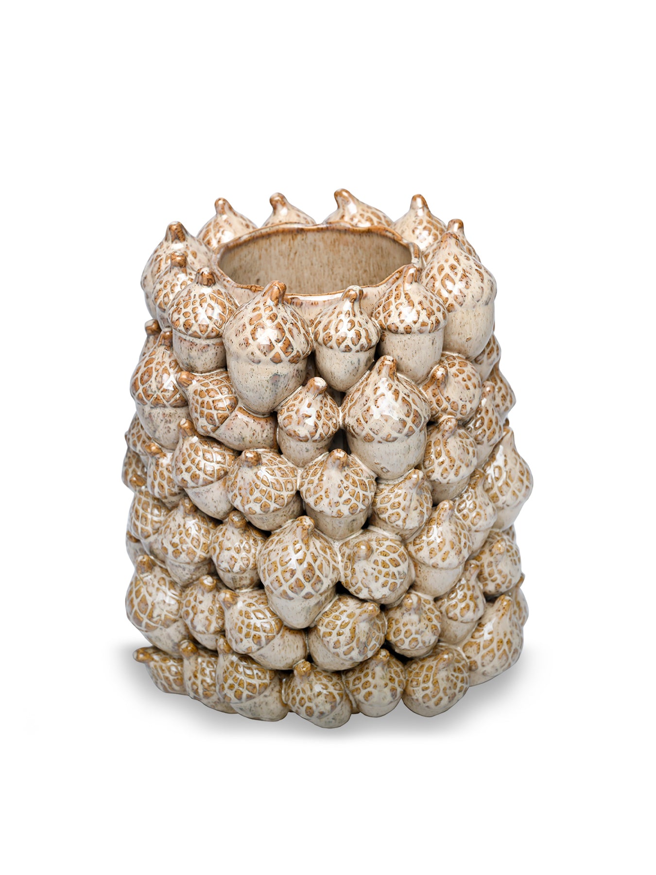 Acorn Cluster Vase Beige