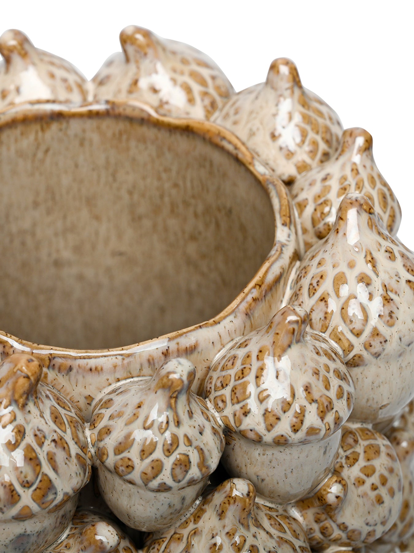 Acorn Cluster Vase Beige