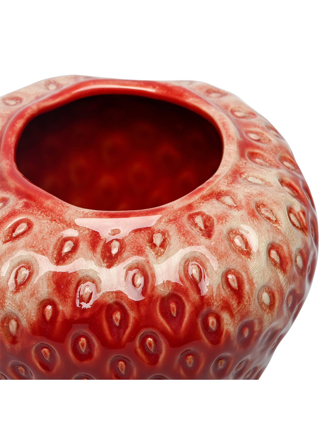 Berry Glaze Vase Large Red
