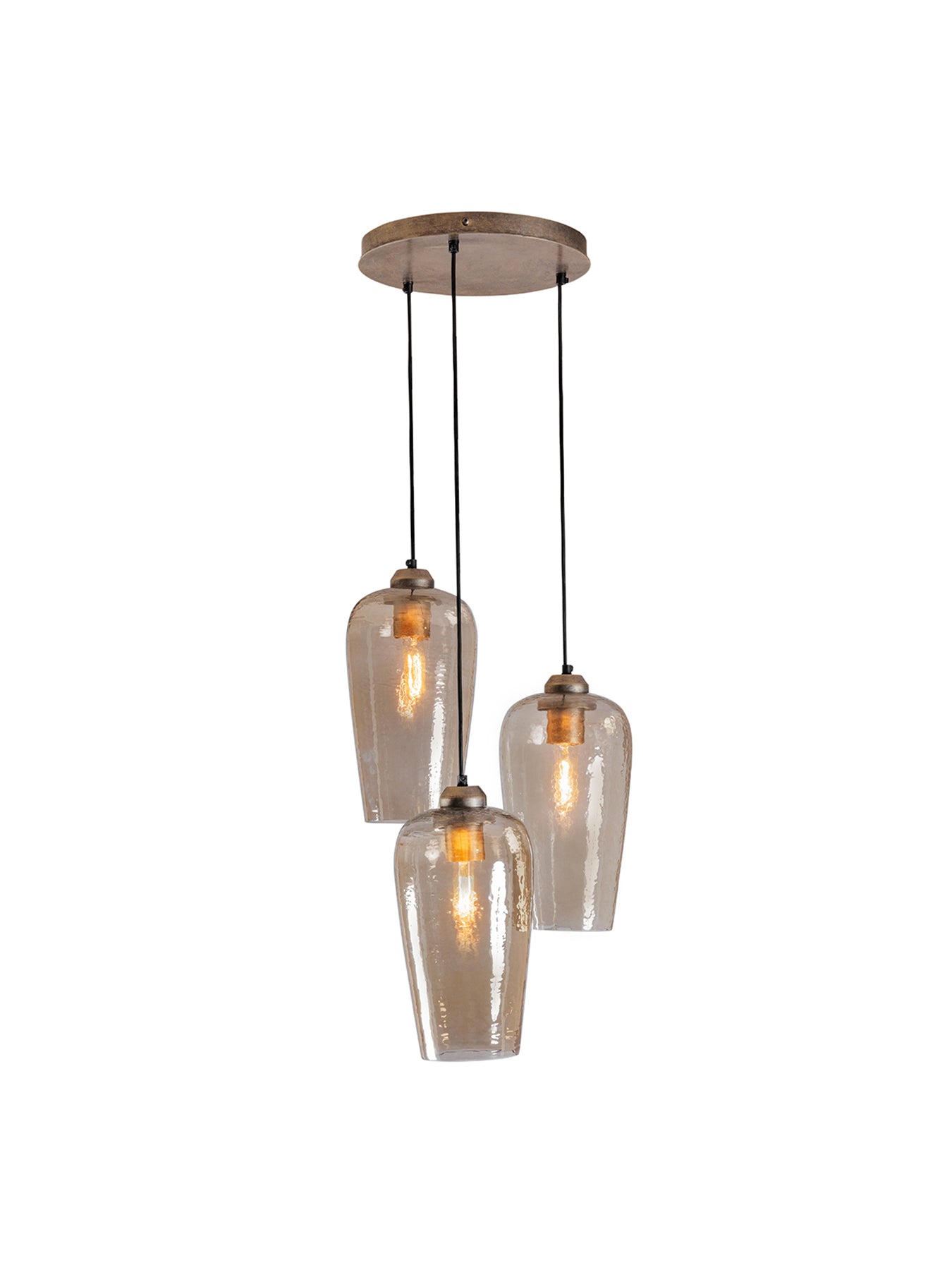 Belgrove 3 Light Drop Pendant Brown