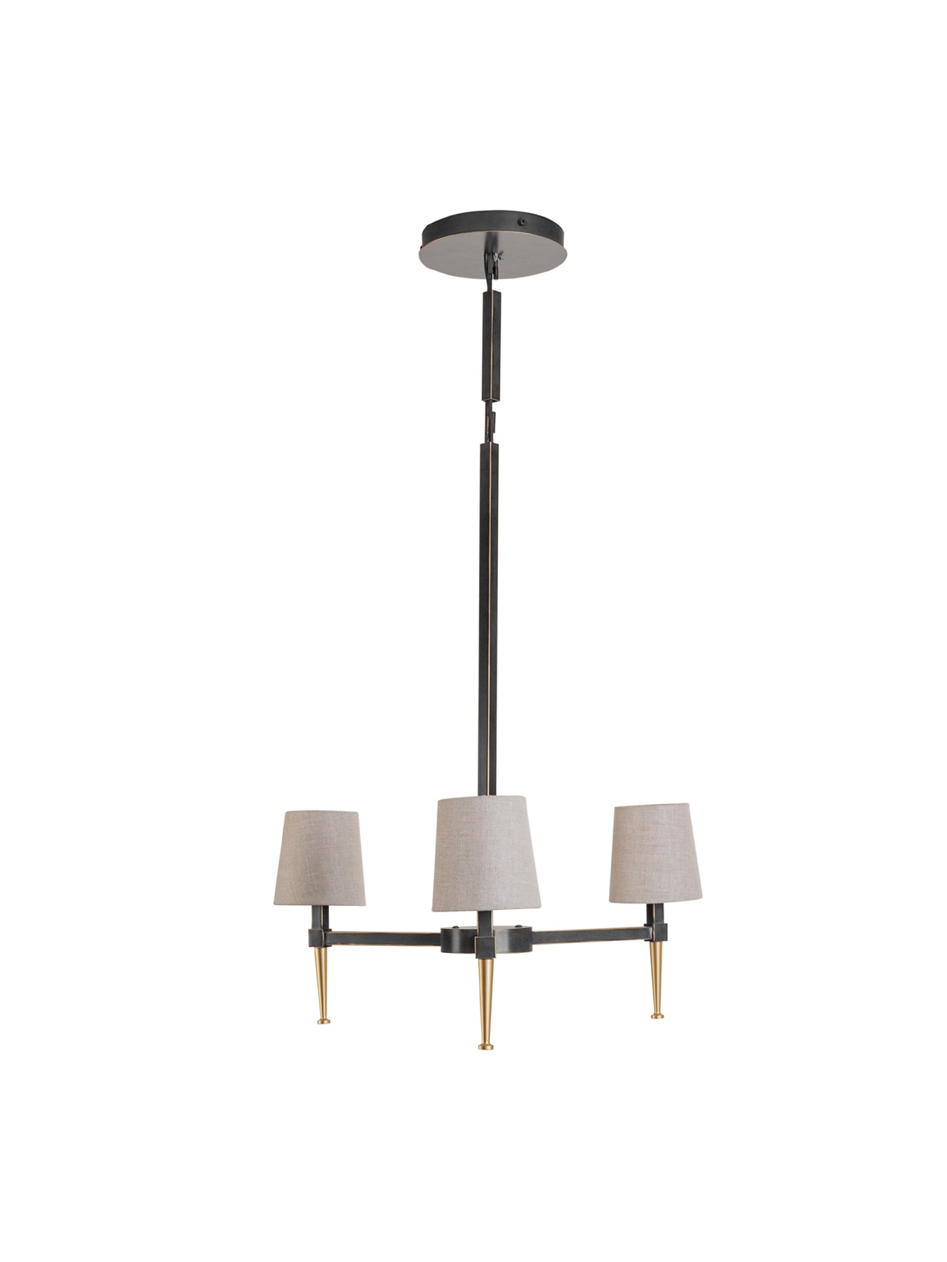 Stella Three Light Pendant With Shades Brown