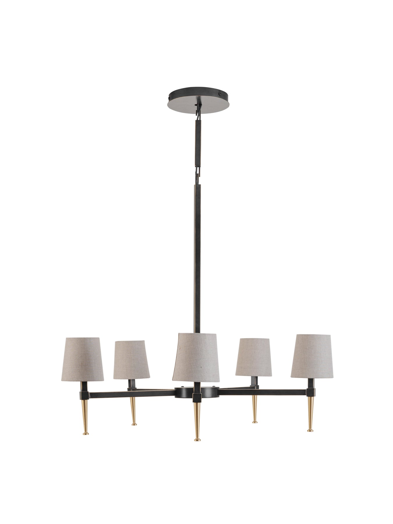 Stella Five Light Pendant With Shades Brown