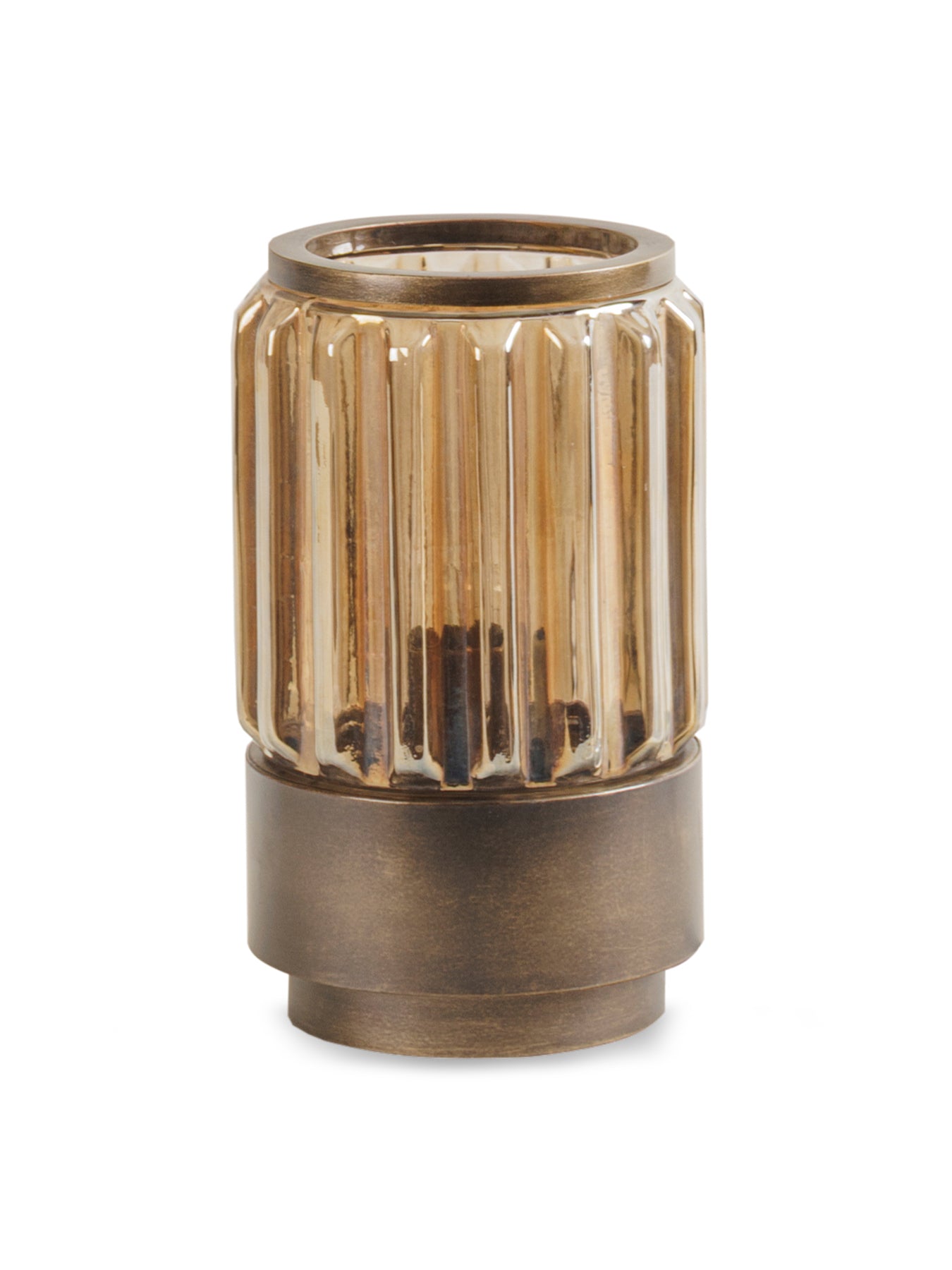 Eleanor Glass Table Uplighter Small Brown