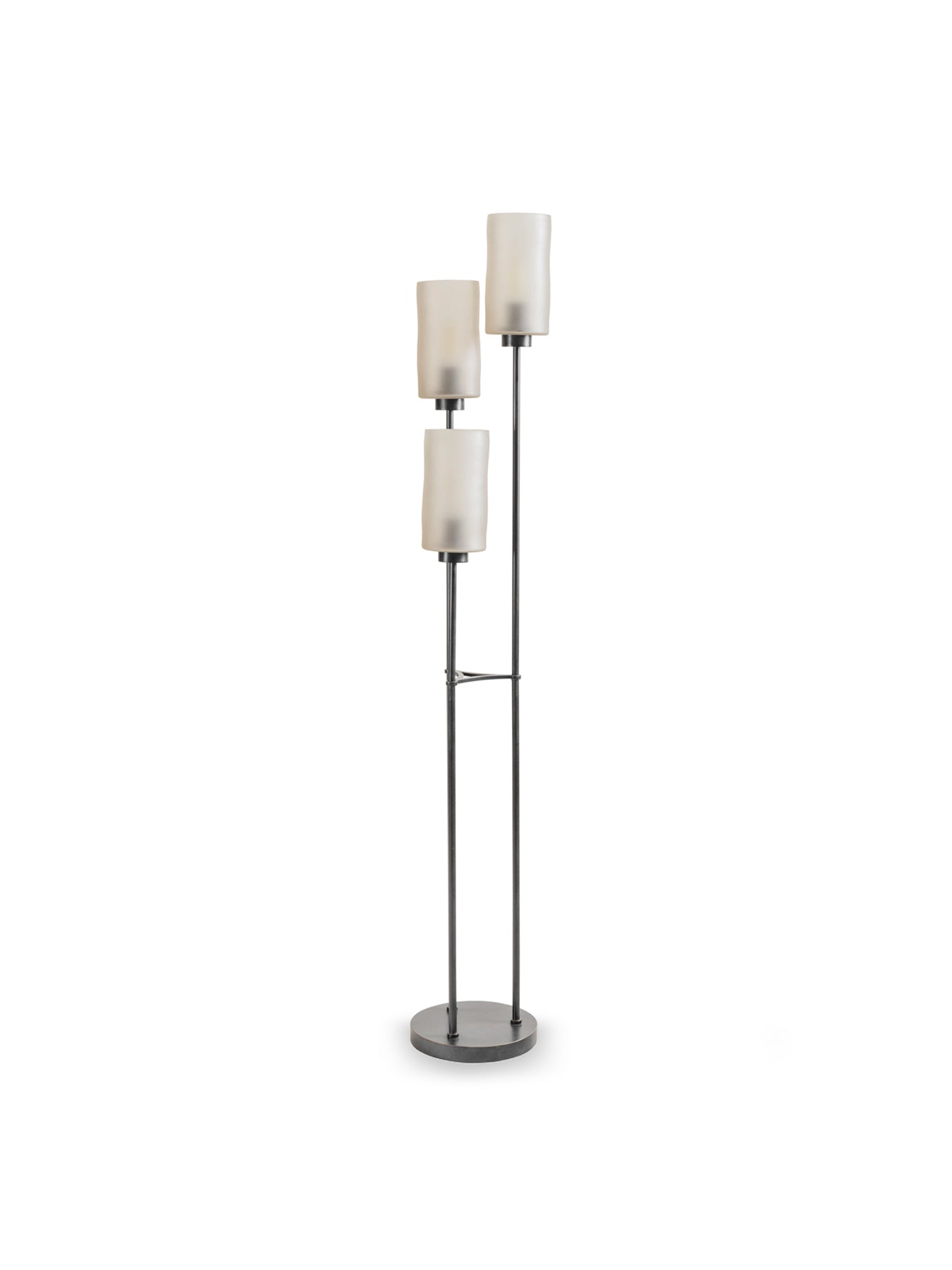 Trivia 3 Light Floor Glass Lamp Black