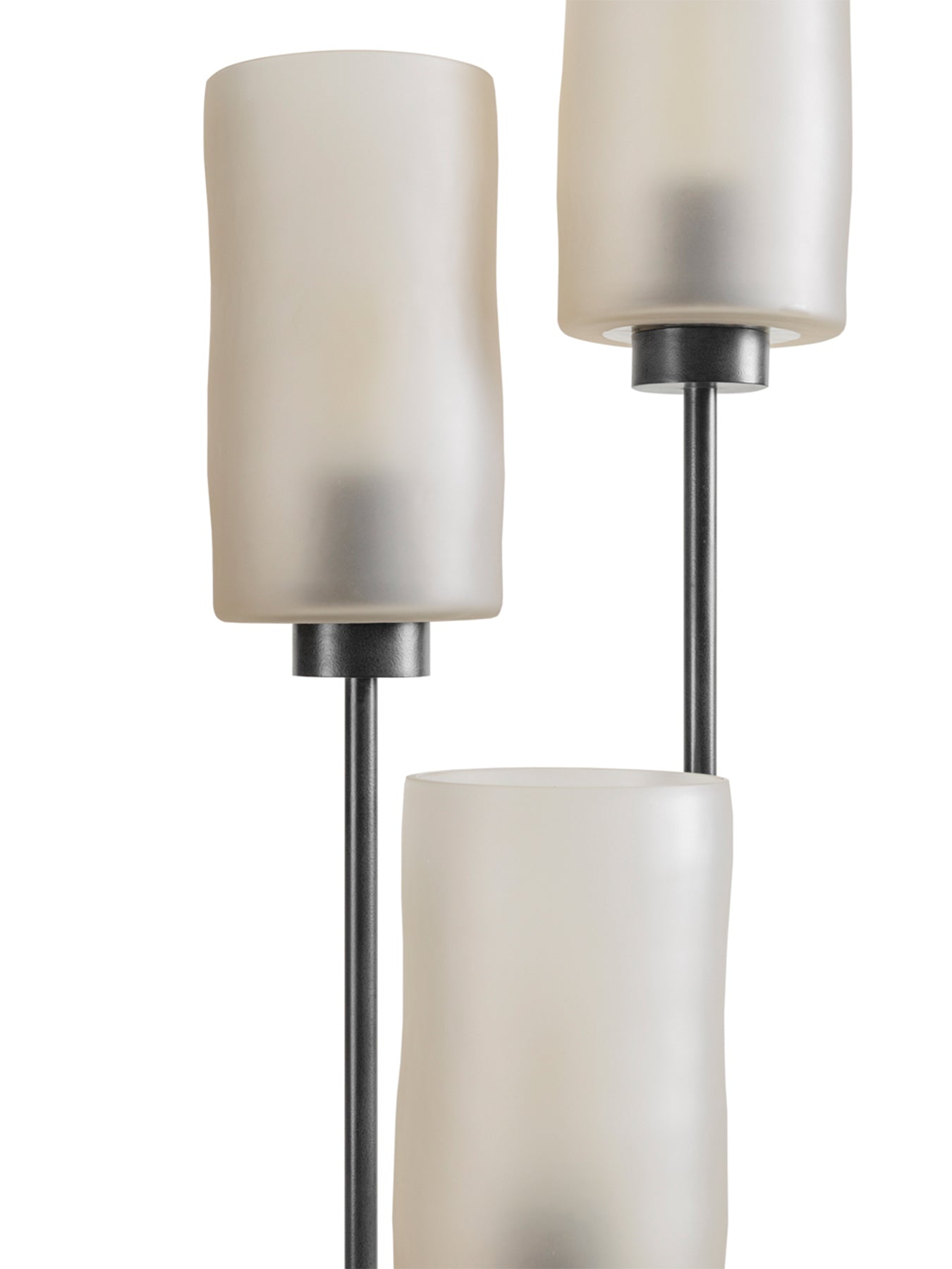 Trivia 3 Light Floor Glass Lamp Black