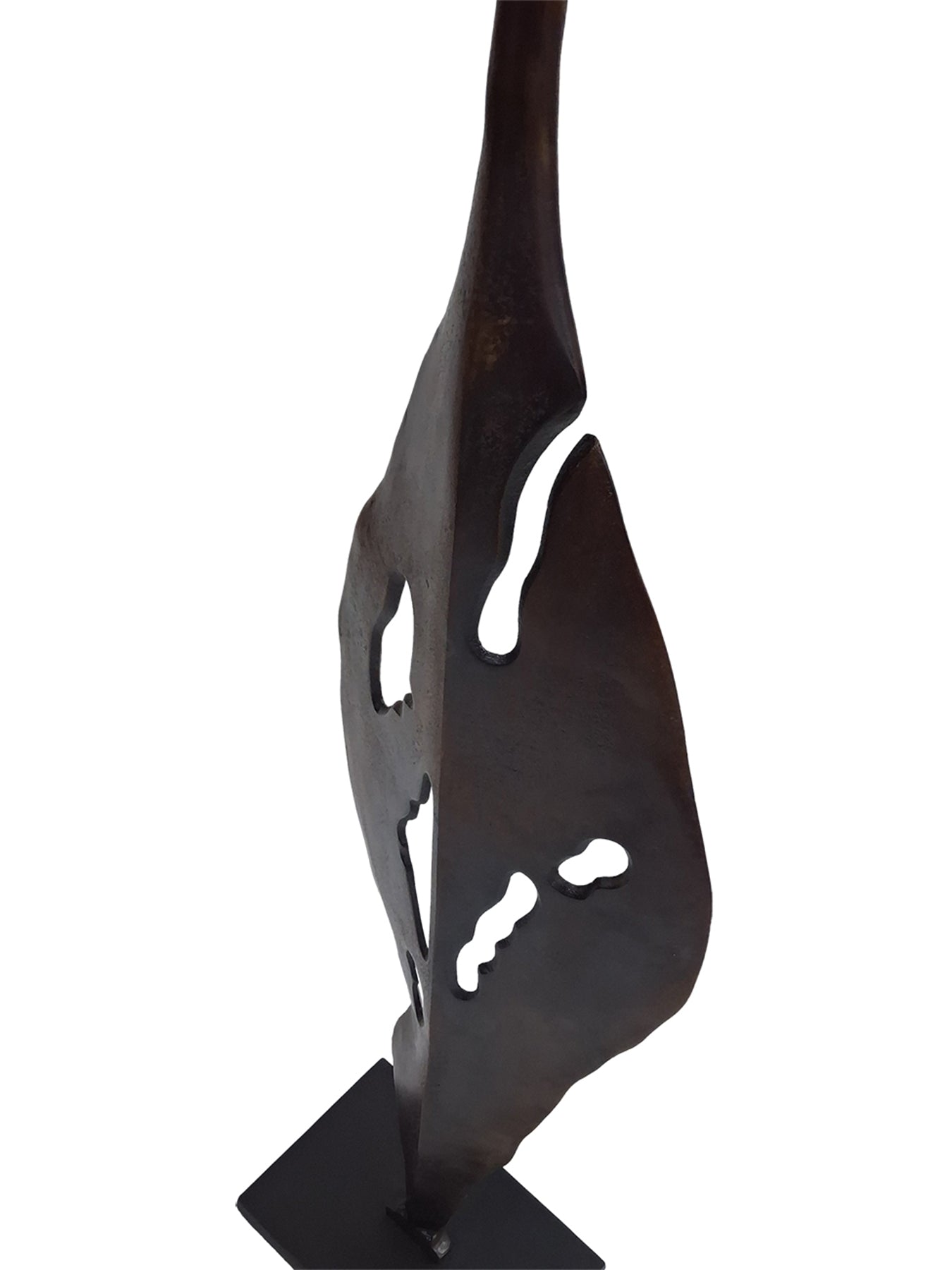 Moulton Twist Aluminium Abstract Leaf Sculpture Bronze