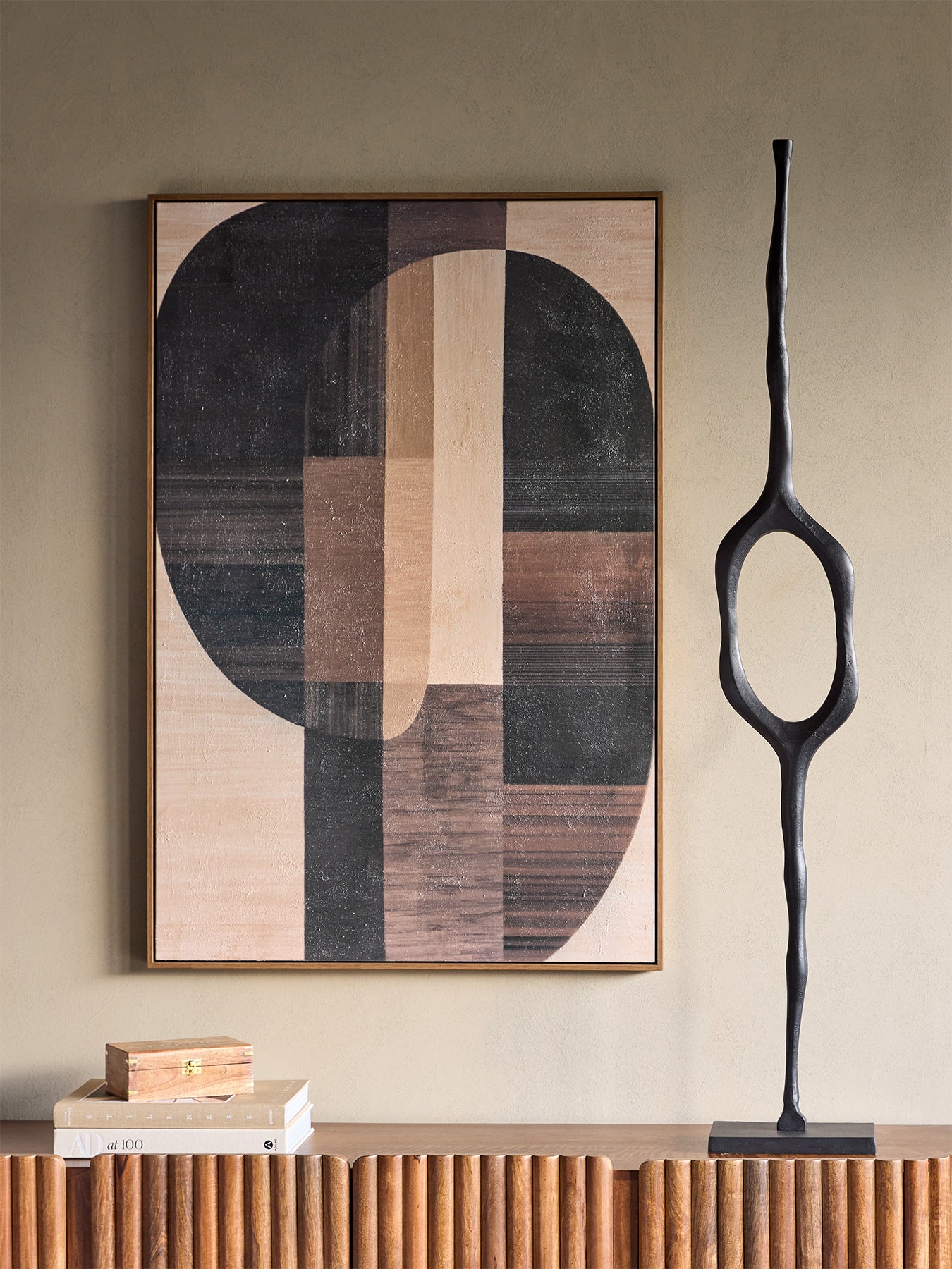 Woodbridge Aluminium Abstract Sculpture Large Black