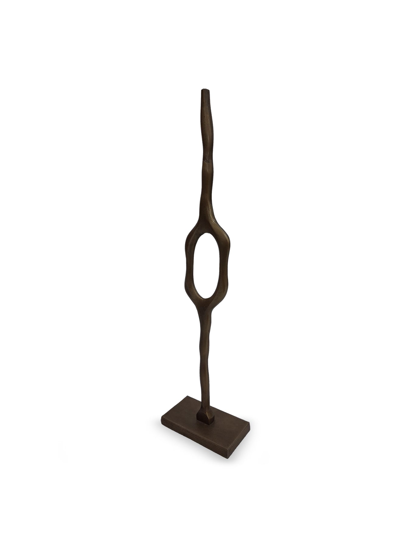Woodbridge Aluminium Abstract Sculpture Small Antique Brass