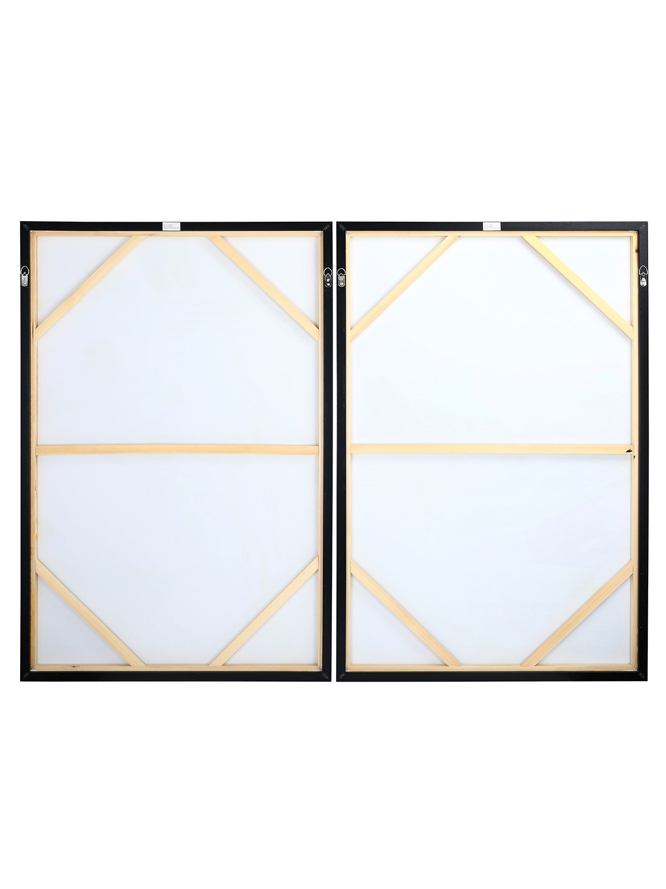 Impasto Brushstrokes Framed Canvas Wall Art Set Of 2 Brown