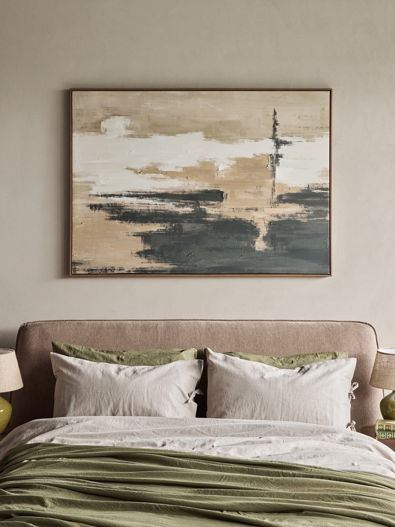Sable Rise Hand Embellished Framed Canvas Wall Art 100x140cm Multi