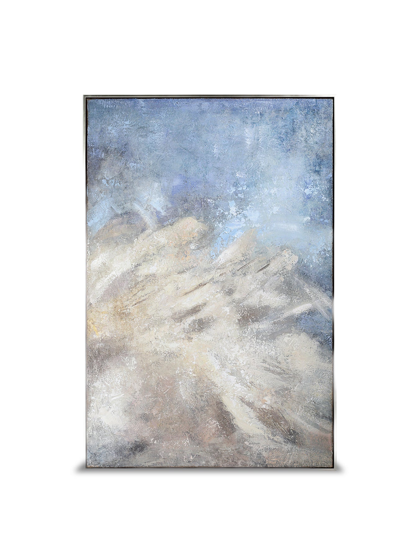 Windswept Heavy Textured Framed Canvas Wall Art 80x120cm Multi