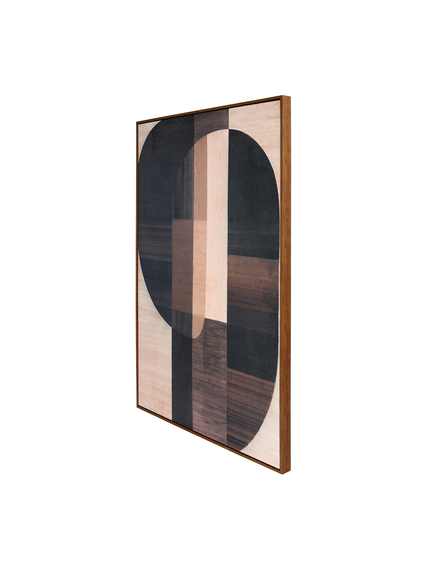 Forma Textured Framed Canvas Wall Art 80 x 120cm Brown