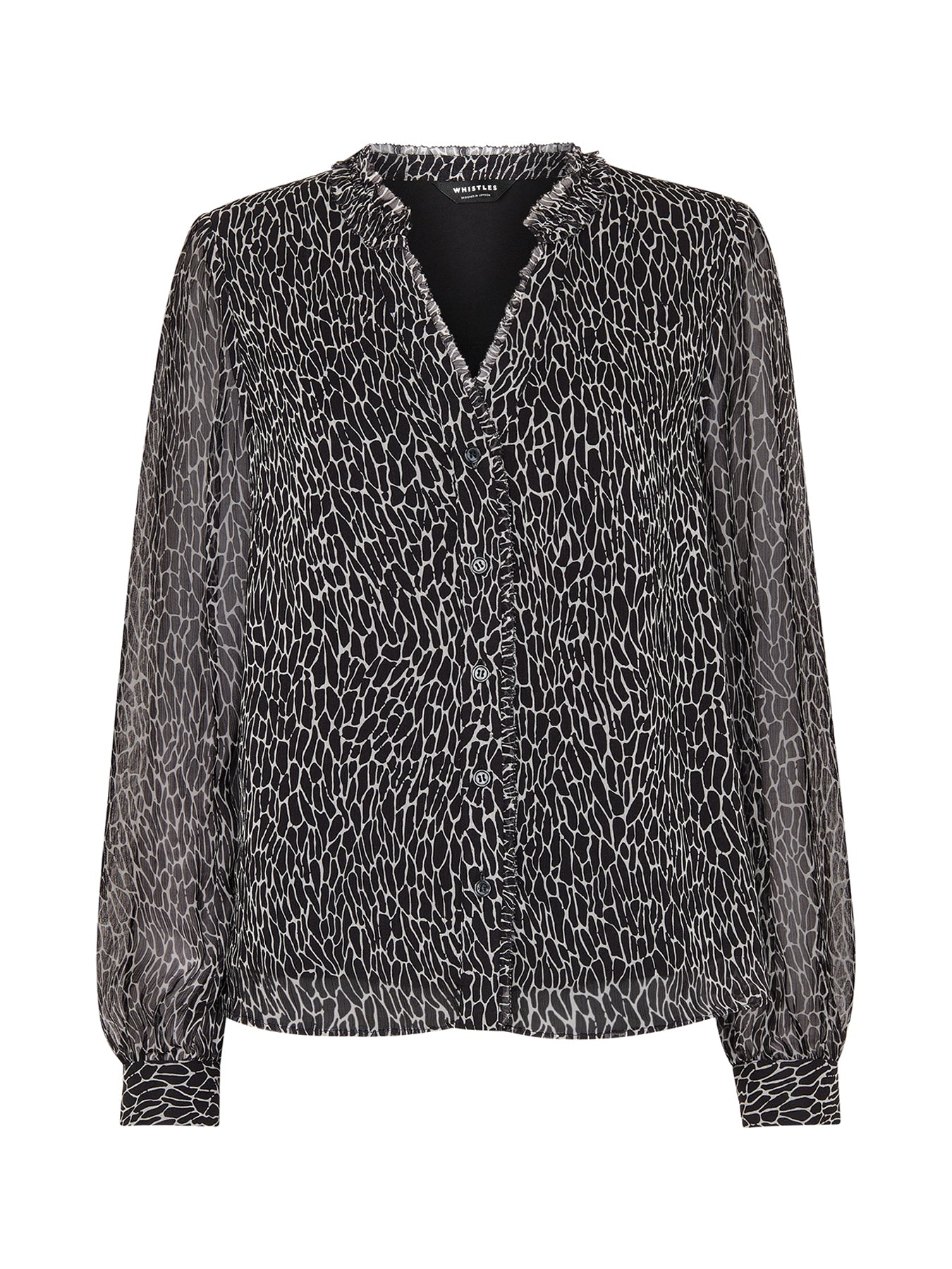 Dragonfly Print Blouse Black
