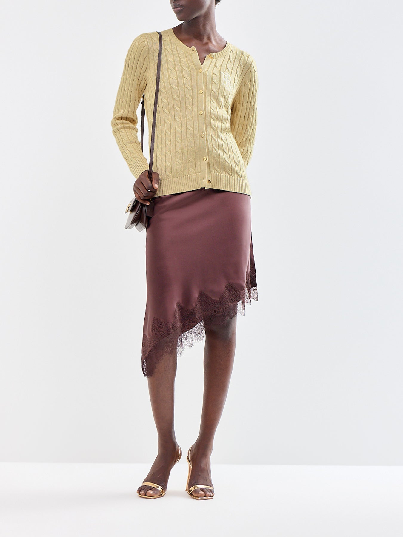 Ralhan Crew Neck Cardigan Beige
