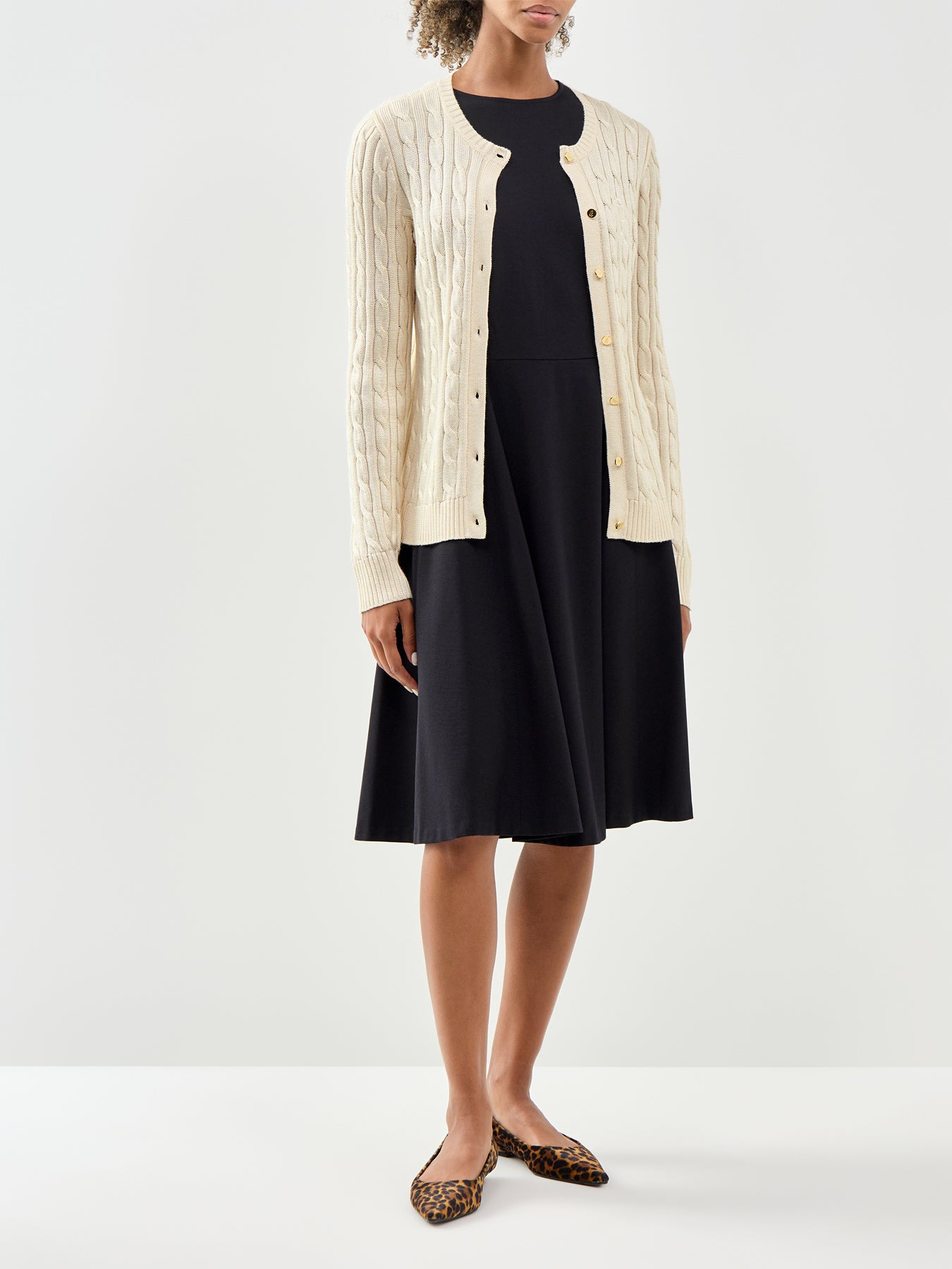 Ralhan Crew Neck Cardigan Cream