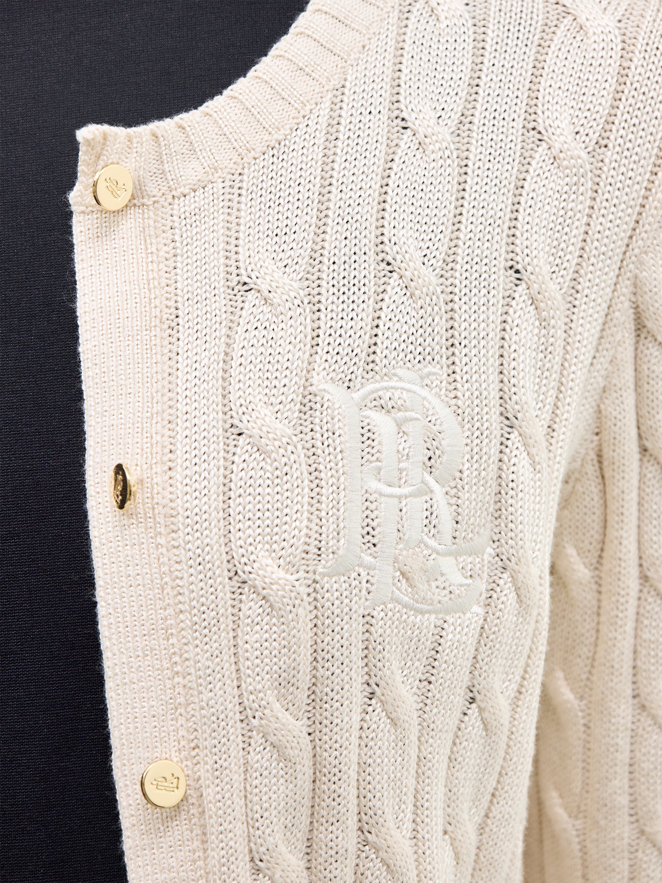 Ralhan Crew Neck Cardigan Cream